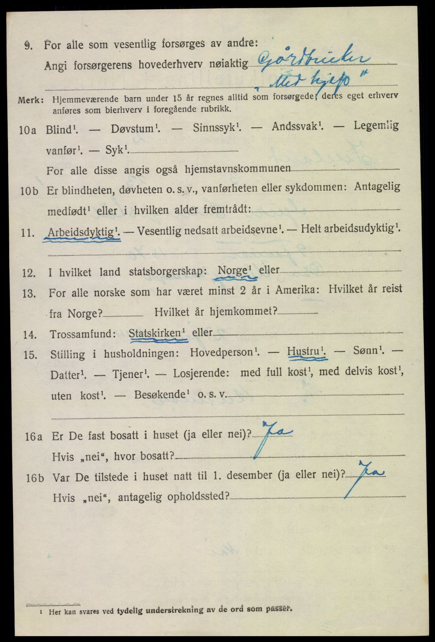 SAK, 1920 census for Iveland, 1920, p. 964