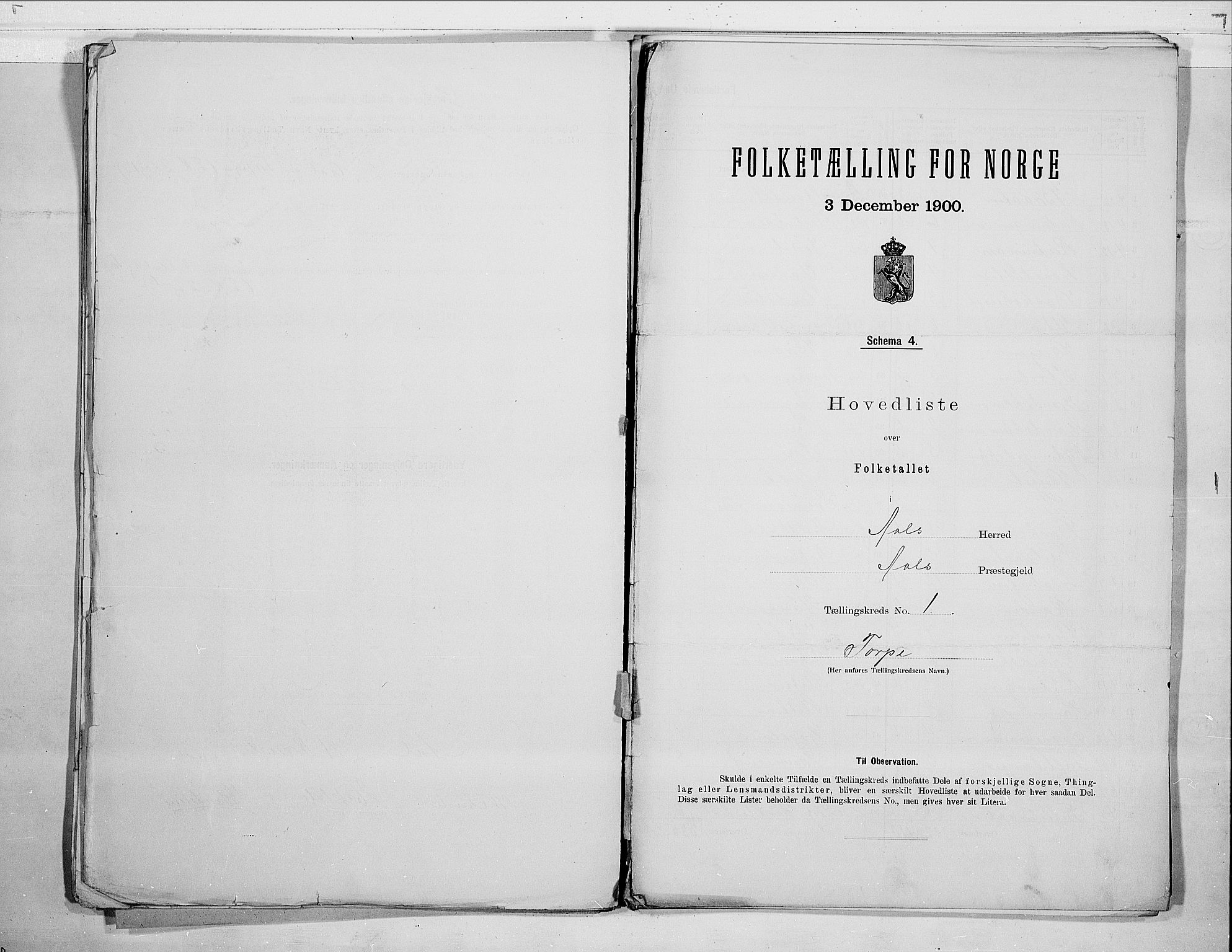 RA, 1900 census for Ål, 1900, p. 5