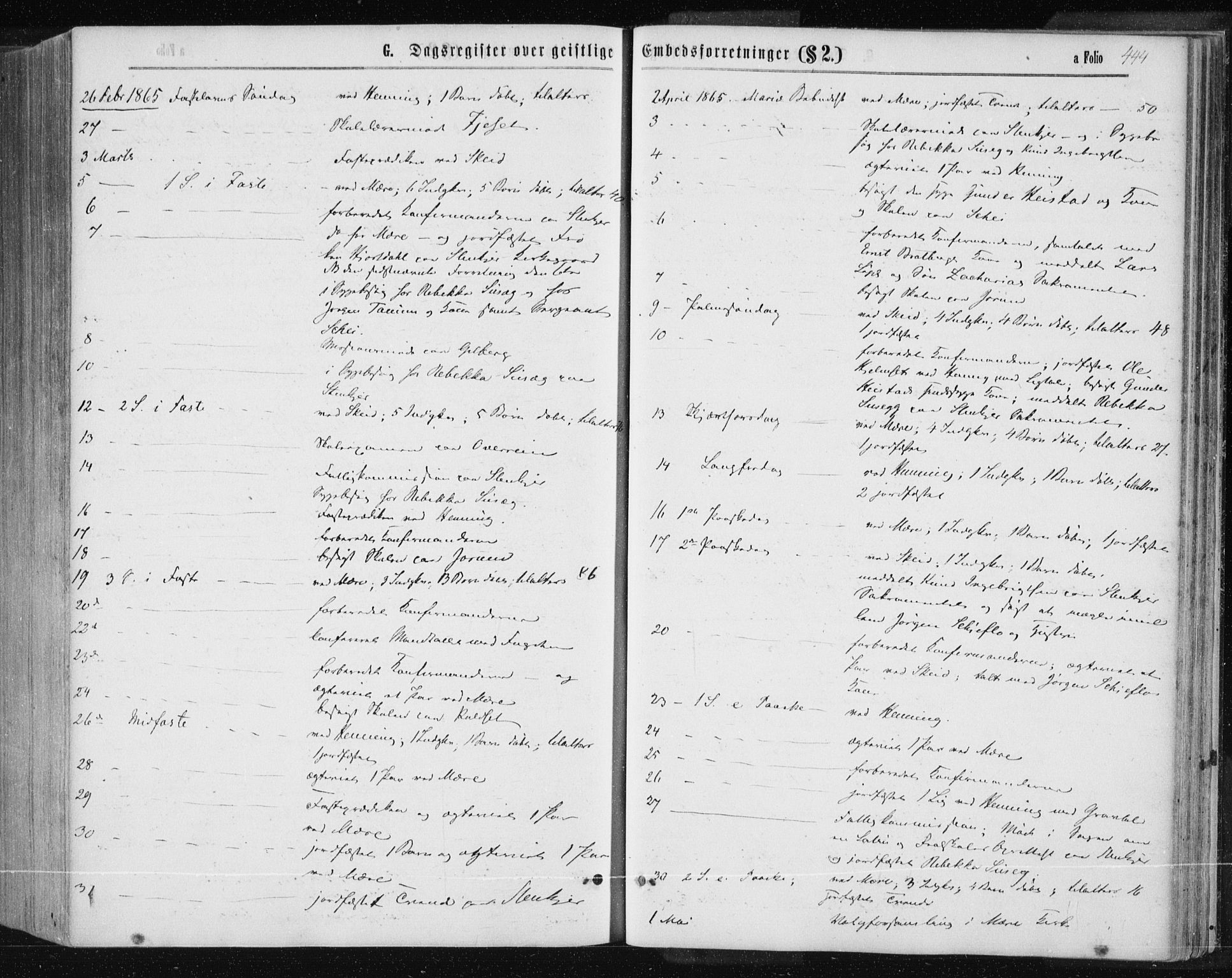Ministerialprotokoller, klokkerbøker og fødselsregistre - Nord-Trøndelag, SAT/A-1458/735/L0345: Parish register (official) no. 735A08 /1, 1863-1872, p. 444