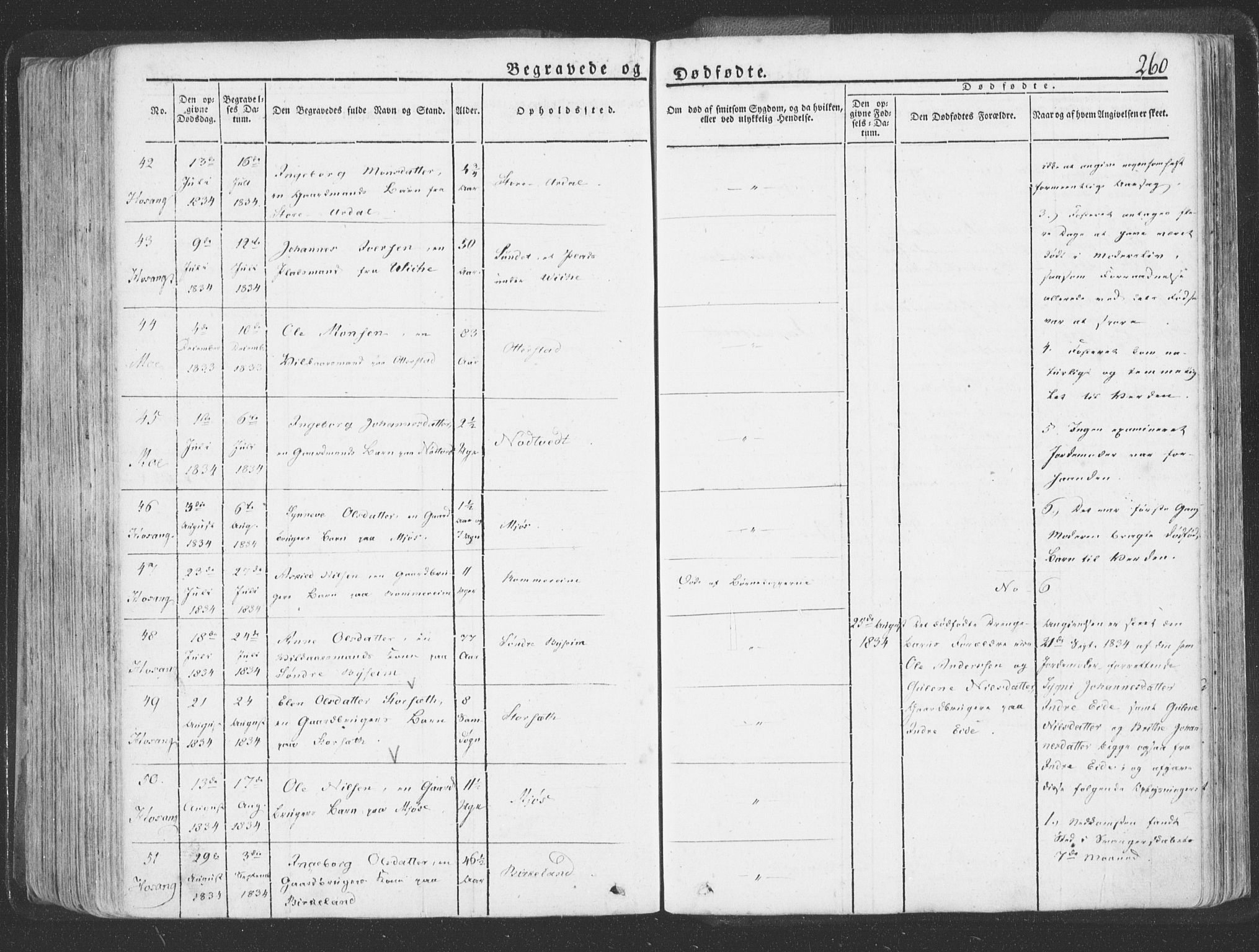 Hosanger sokneprestembete, AV/SAB-A-75801/H/Haa: Parish register (official) no. A 6, 1824-1835, p. 260