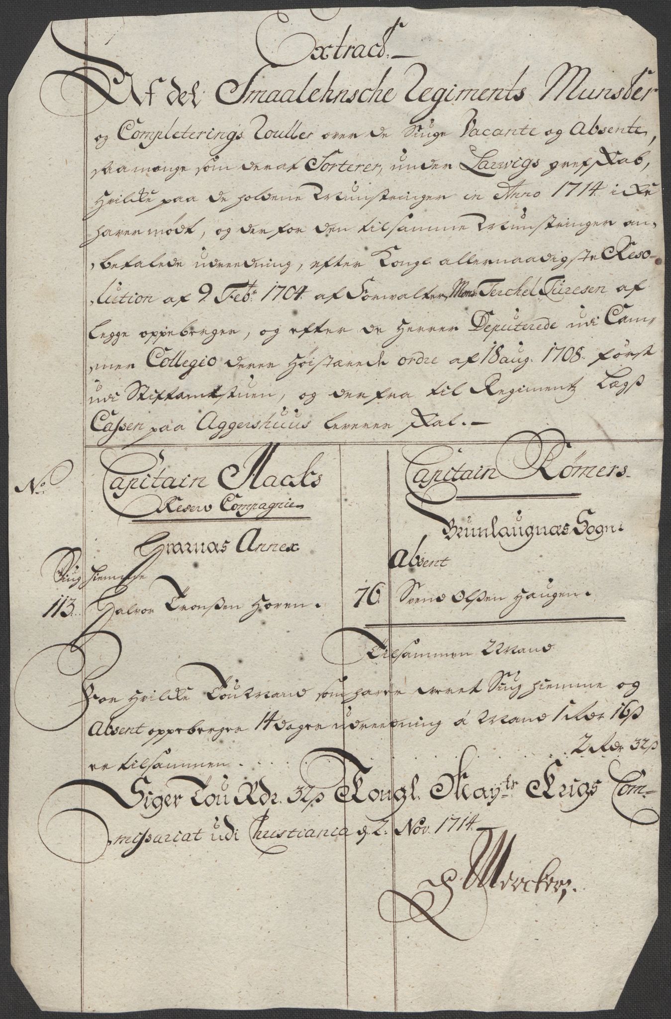 Rentekammeret inntil 1814, Reviderte regnskaper, Fogderegnskap, AV/RA-EA-4092/R33/L1986: Fogderegnskap Larvik grevskap, 1714-1715, p. 171