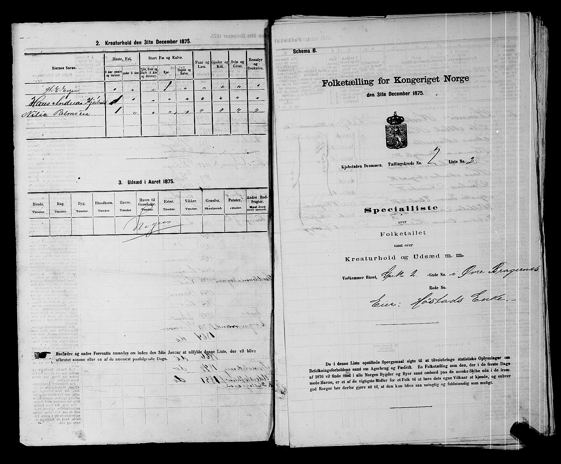 SAKO, 1875 census for 0602 Drammen, 1875, p. 180