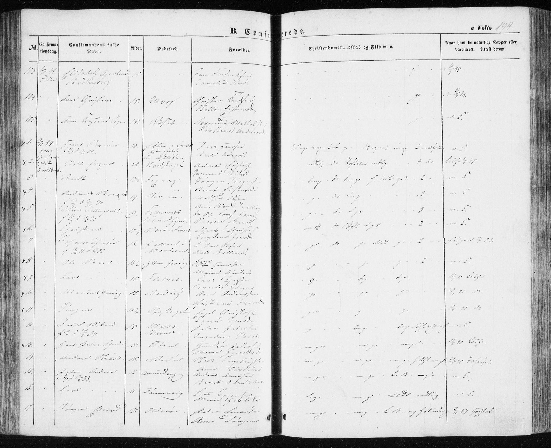 Ministerialprotokoller, klokkerbøker og fødselsregistre - Sør-Trøndelag, SAT/A-1456/634/L0529: Parish register (official) no. 634A05, 1843-1851, p. 194
