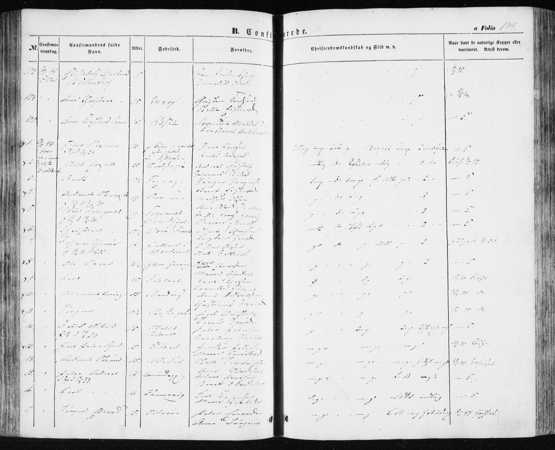 Ministerialprotokoller, klokkerbøker og fødselsregistre - Sør-Trøndelag, AV/SAT-A-1456/634/L0529: Parish register (official) no. 634A05, 1843-1851, p. 194