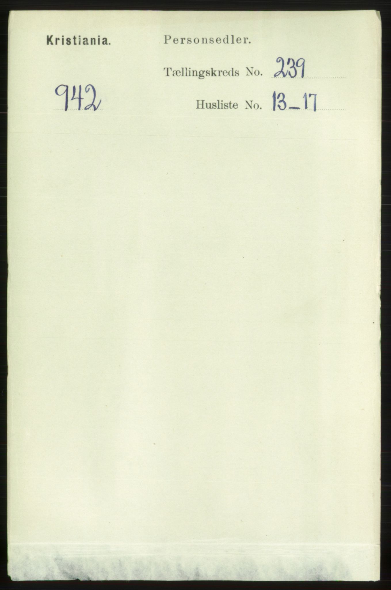 RA, 1891 census for 0301 Kristiania, 1891, p. 145588