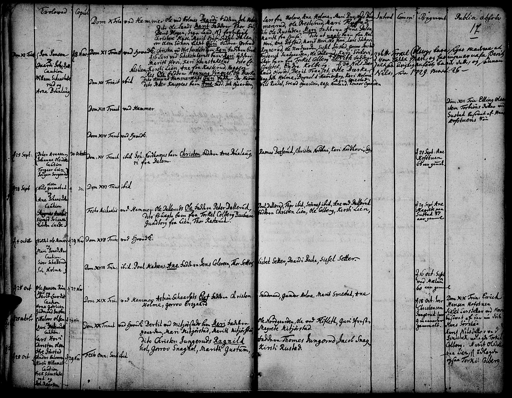 Fåberg prestekontor, AV/SAH-PREST-086/H/Ha/Haa/L0001: Parish register (official) no. 1, 1727-1775, p. 17