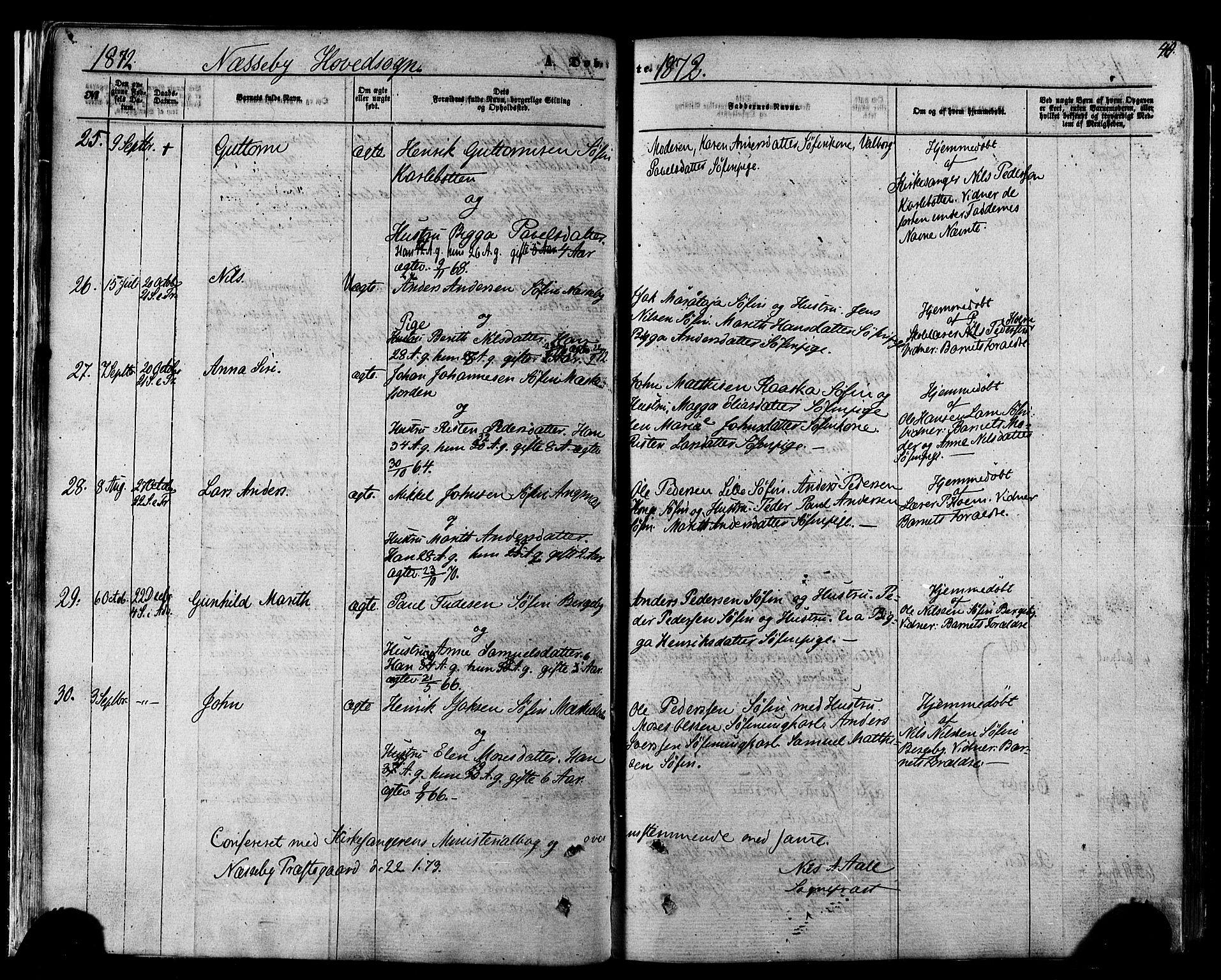 Nesseby sokneprestkontor, AV/SATØ-S-1330/H/Ha/L0003kirke: Parish register (official) no. 3 /1, 1865-1876, p. 40