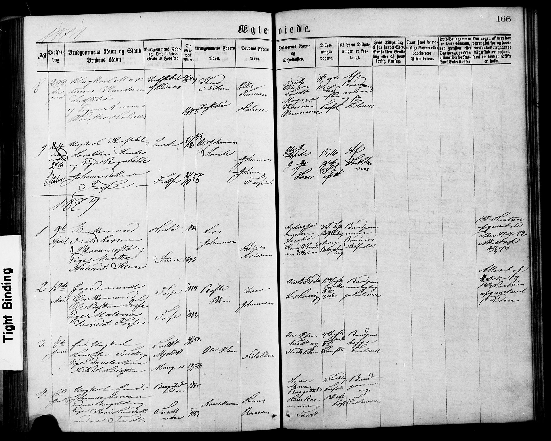 Alversund Sokneprestembete, AV/SAB-A-73901/H/Ha/Hab: Parish register (copy) no. C 2, 1867-1880, p. 166