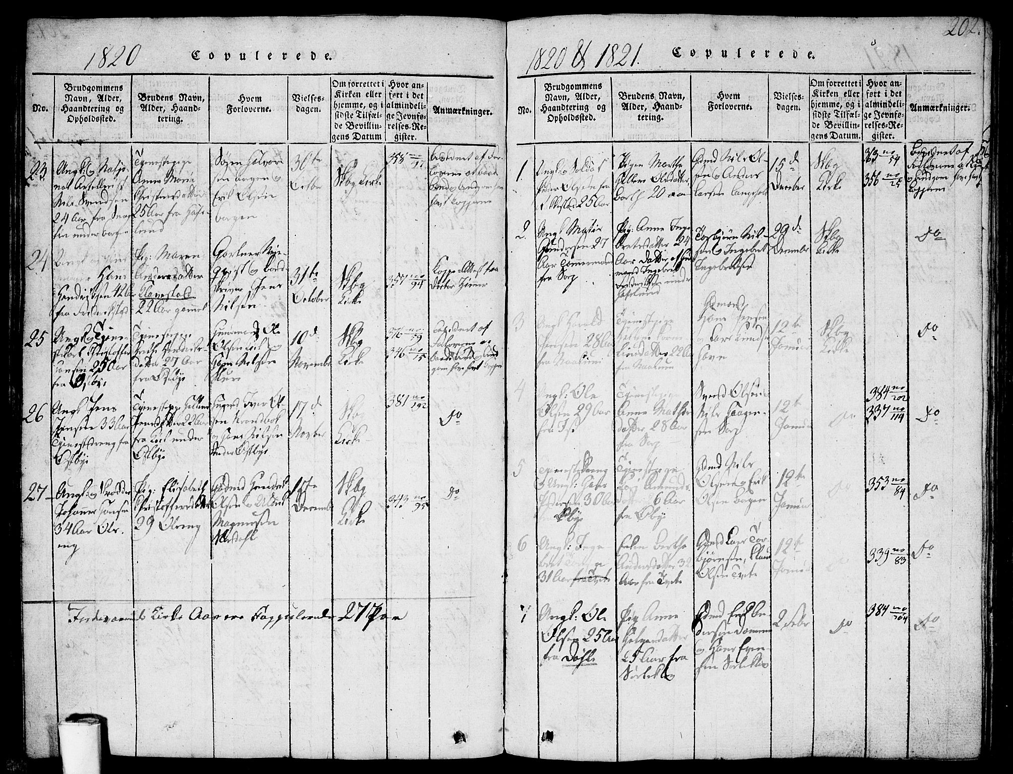 Skjeberg prestekontor Kirkebøker, SAO/A-10923/F/Fa/L0004: Parish register (official) no. I 4, 1815-1830, p. 202