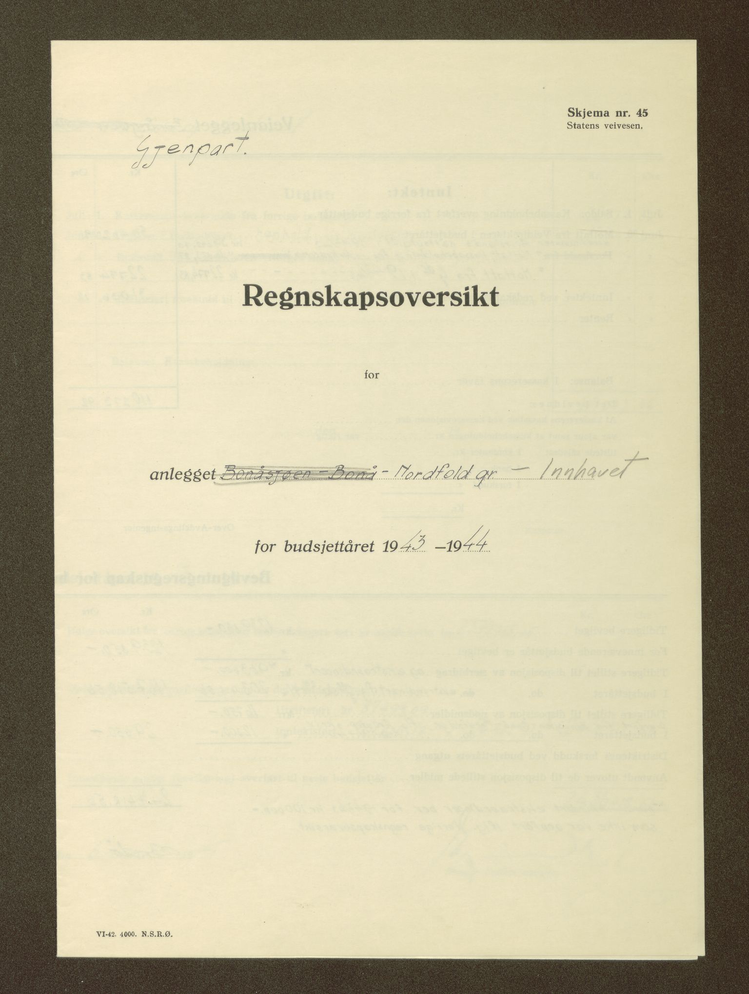 Nordland vegkontor, AV/SAT-A-4181/F/Fa/L0030: Hamarøy/Tysfjord, 1885-1948, p. 1638