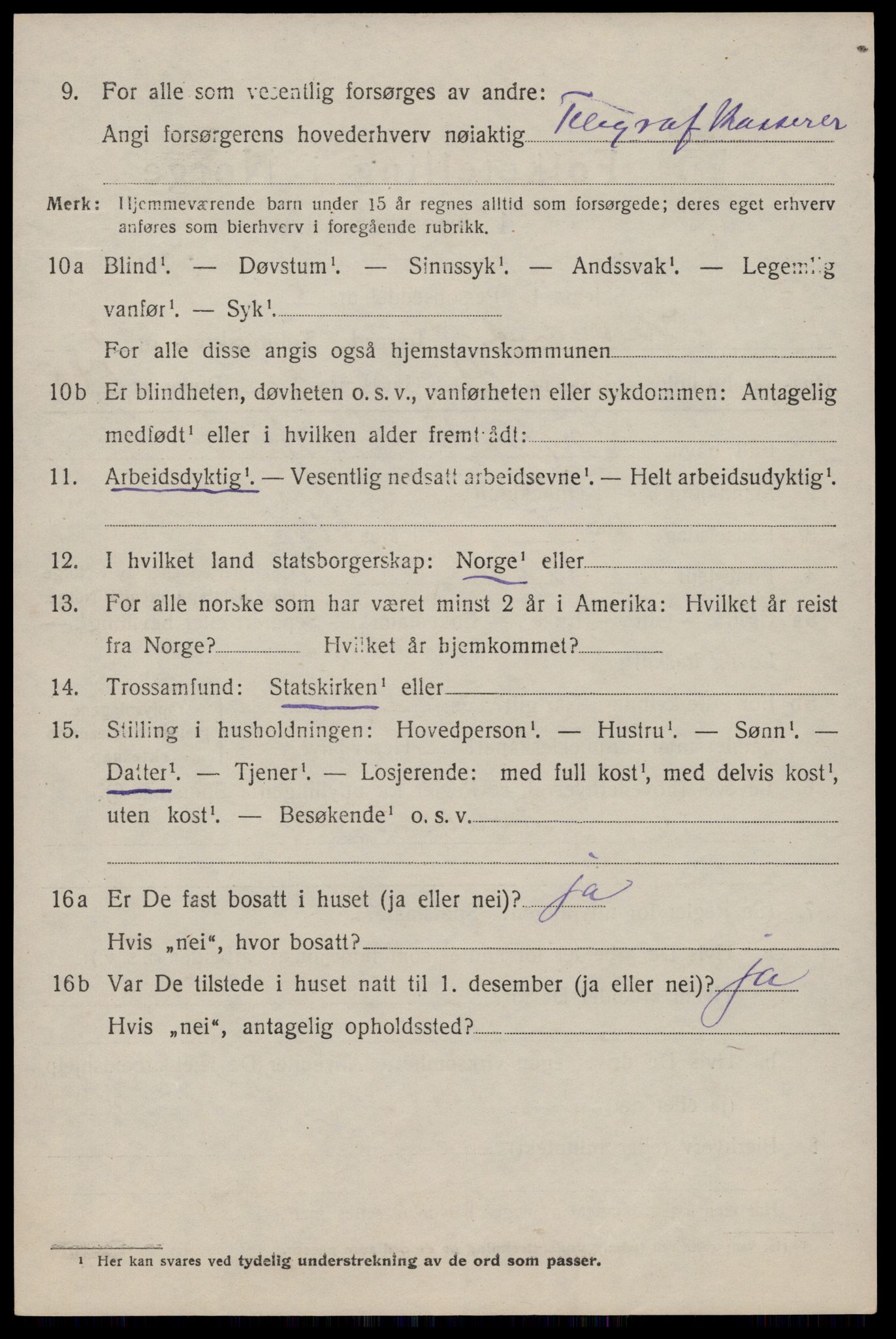 SAST, 1920 census for Hetland, 1920, p. 14416