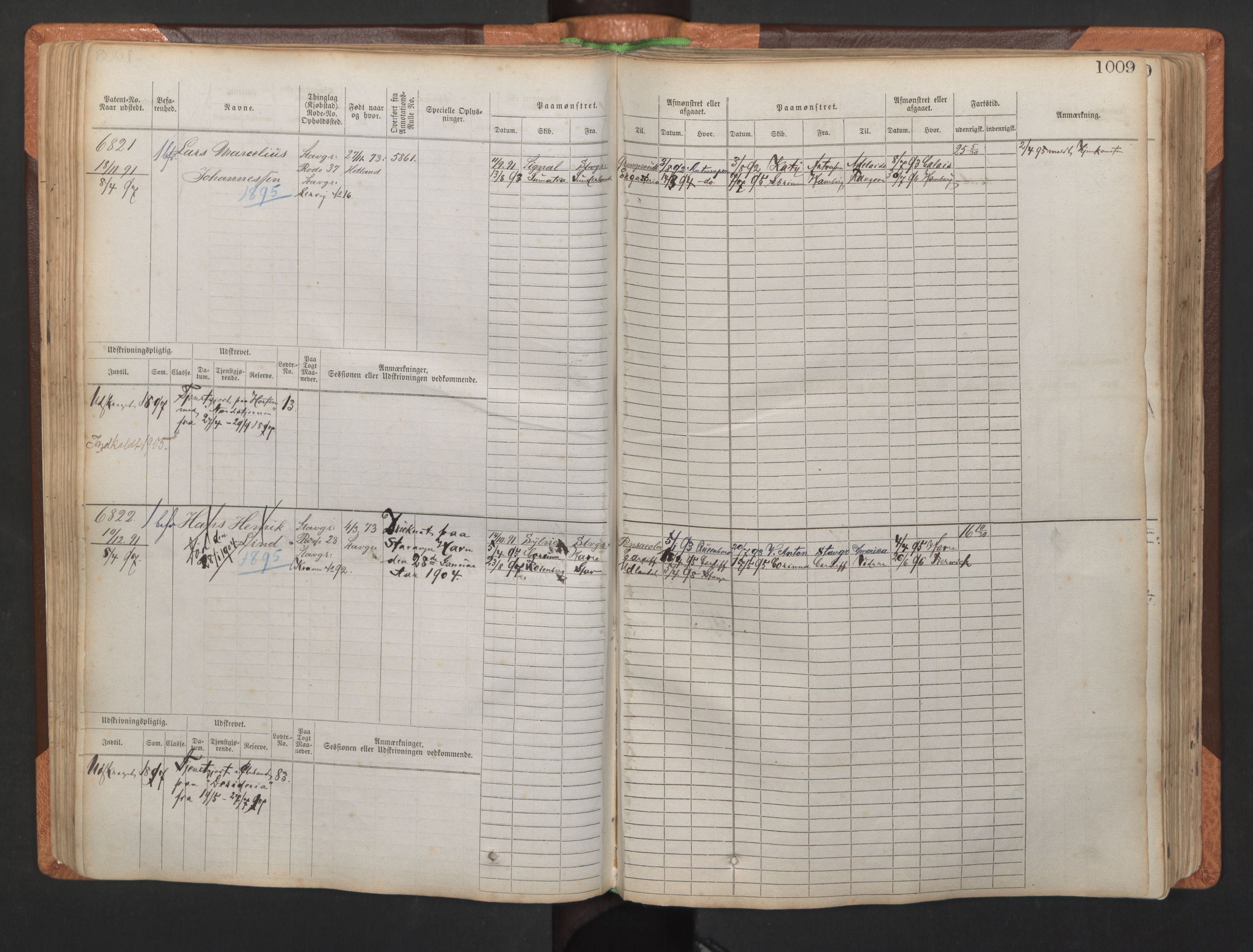 Stavanger sjømannskontor, AV/SAST-A-102006/F/Fb/Fbb/L0011: Sjøfartshovedrulle, patentnr. 6607-7206 (del 2), 1887-1896, p. 112