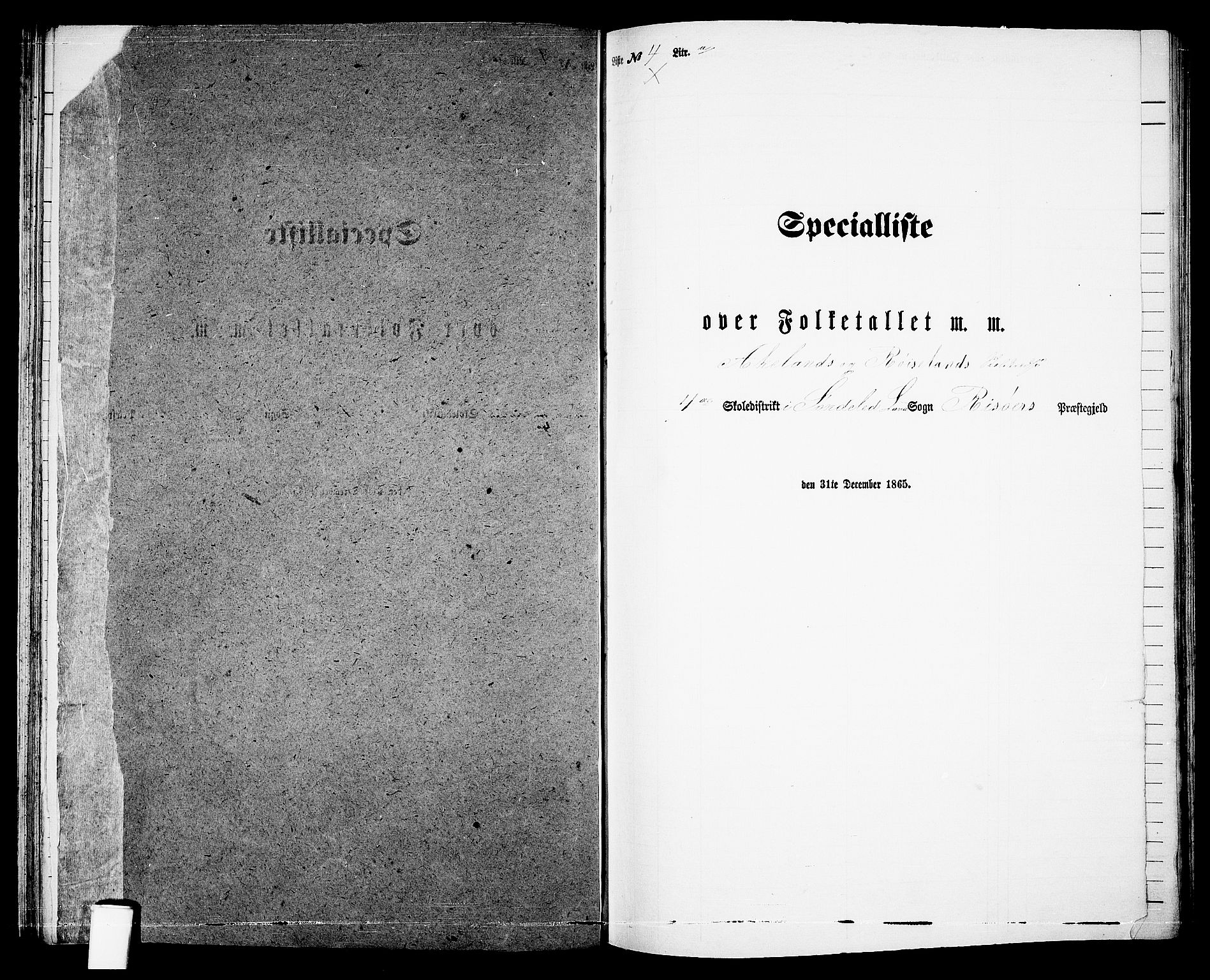 RA, 1865 census for Risør/Søndeled, 1865, p. 67