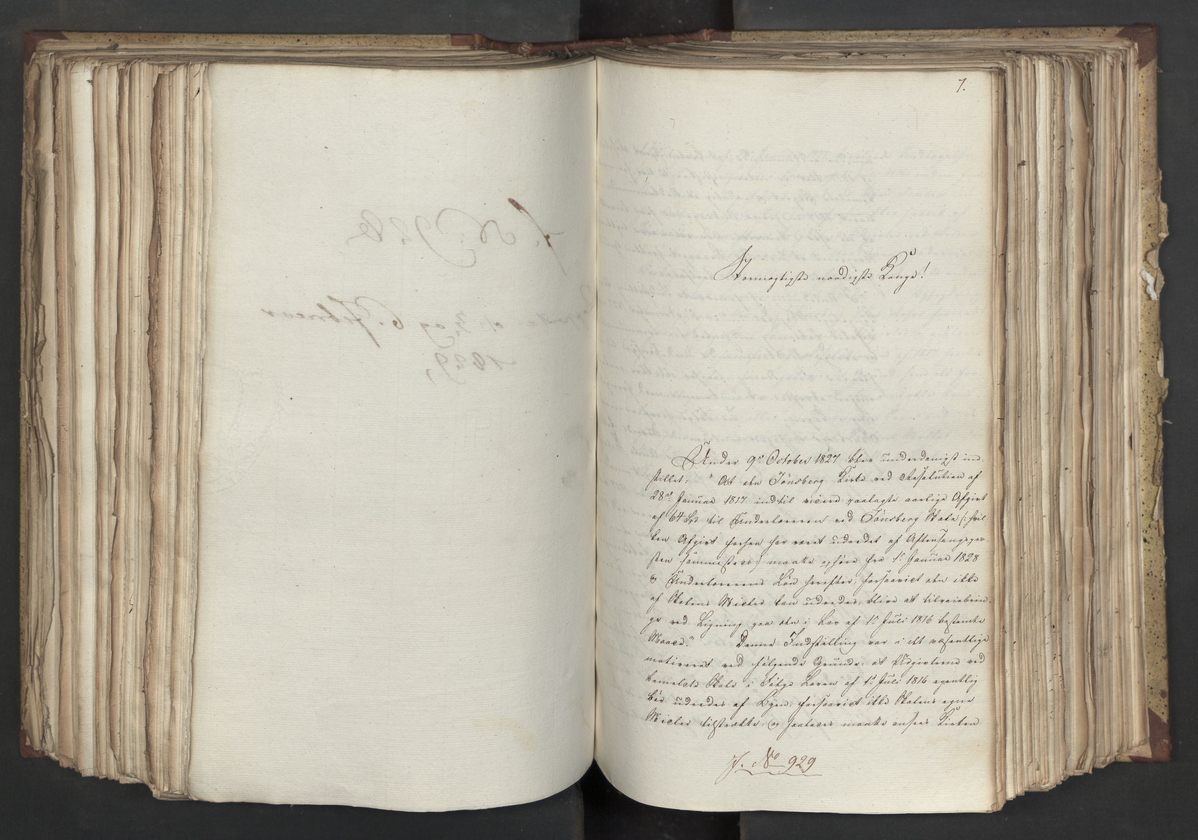 Statsrådsavdelingen i Stockholm, RA/S-1003/D/Da/L0058: Regjeringsinnstillinger nr. 808-1073, 1829, p. 394