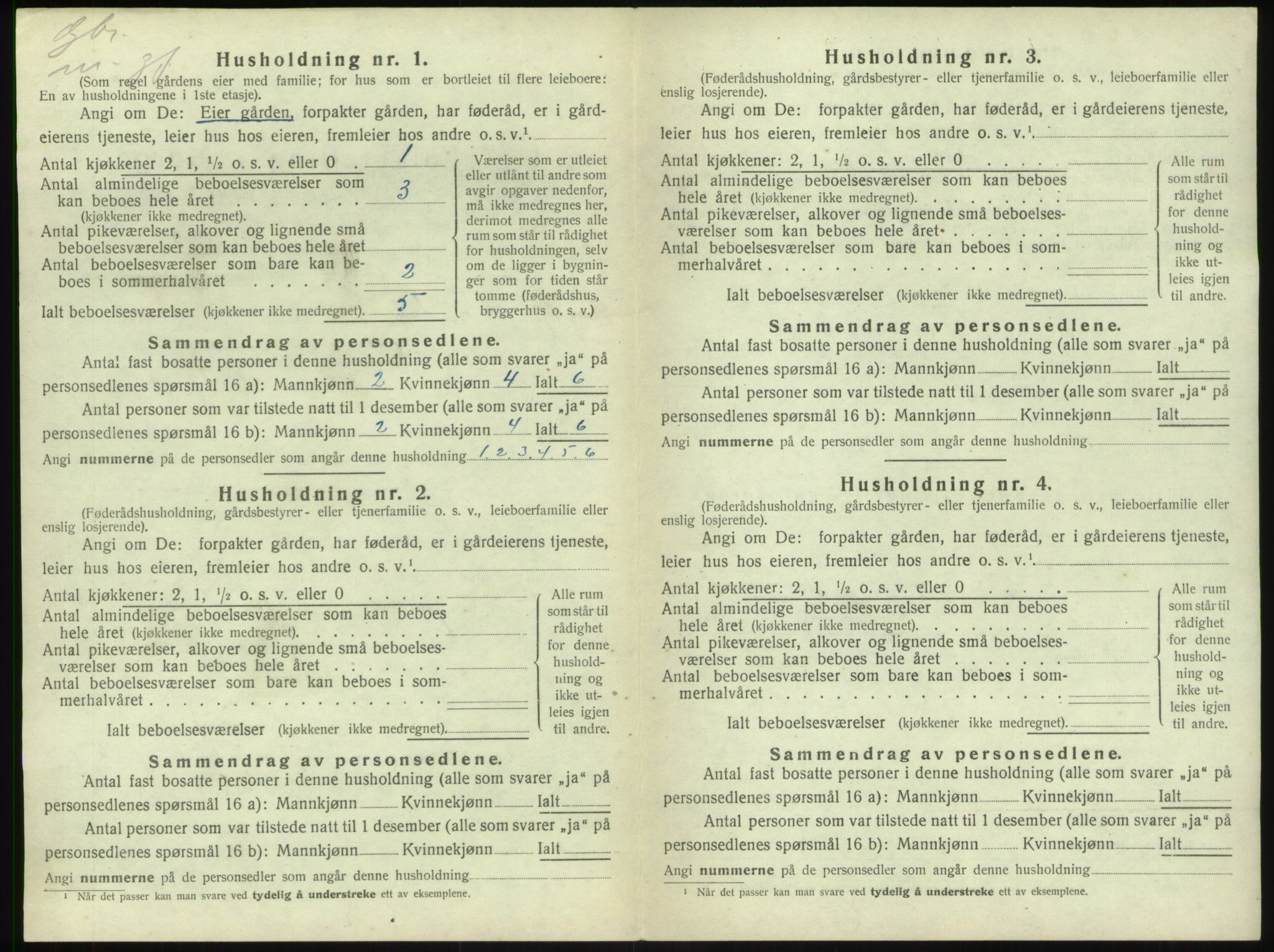 SAB, 1920 census for Sogndal, 1920, p. 396