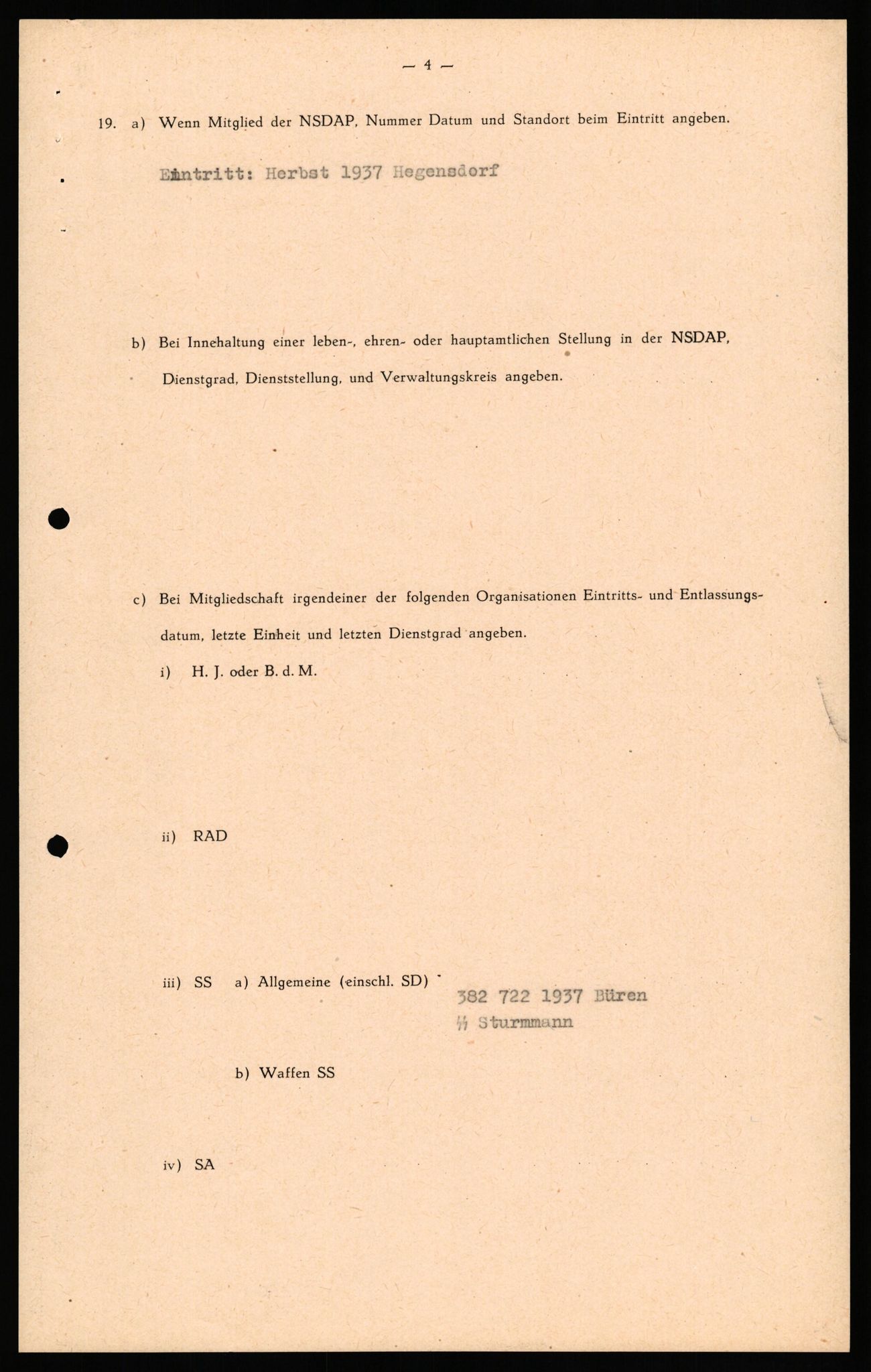 Forsvaret, Forsvarets overkommando II, AV/RA-RAFA-3915/D/Db/L0036: CI Questionaires. Tyske okkupasjonsstyrker i Norge. Tyskere., 1945-1946, p. 517