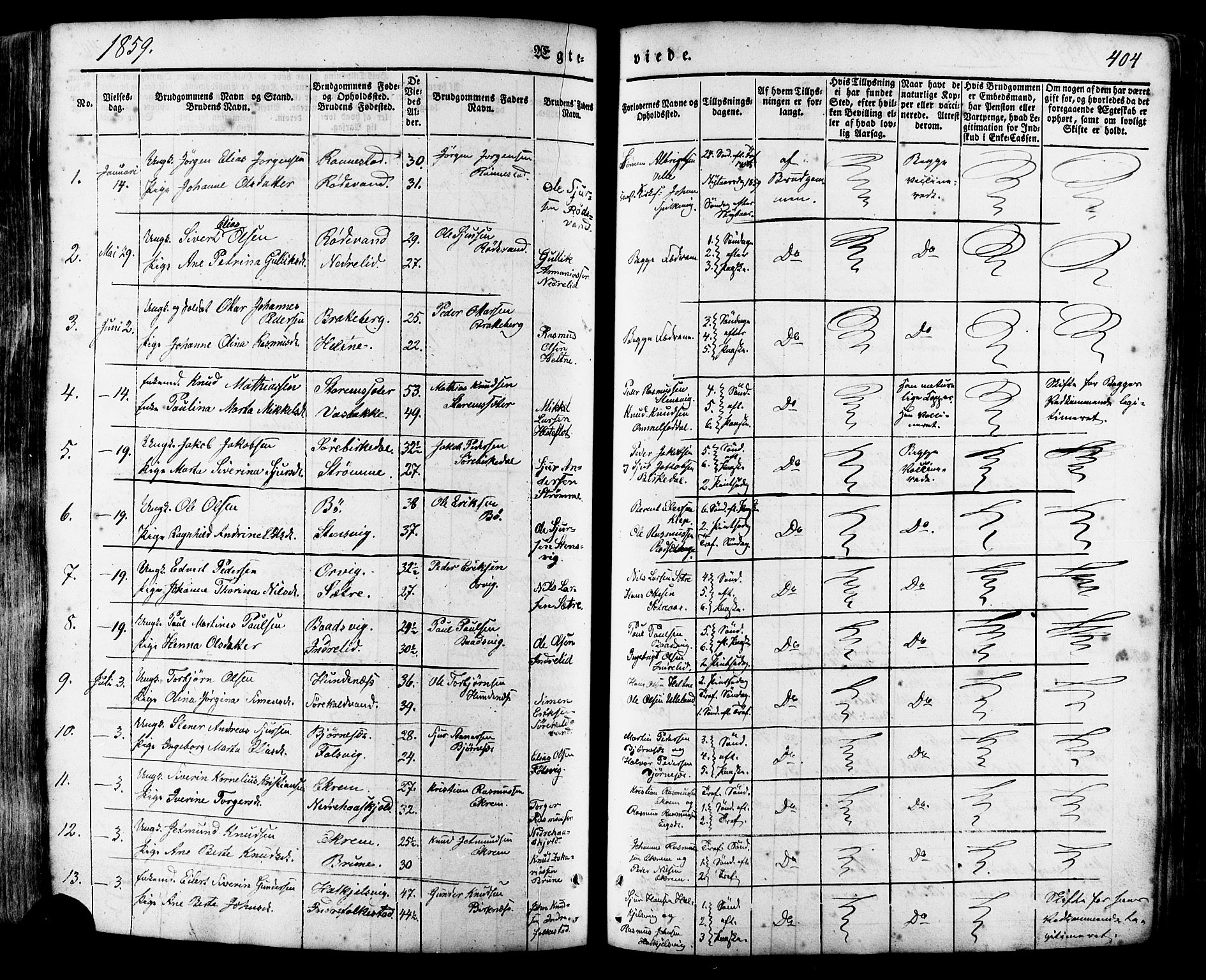 Ministerialprotokoller, klokkerbøker og fødselsregistre - Møre og Romsdal, AV/SAT-A-1454/511/L0140: Parish register (official) no. 511A07, 1851-1878, p. 404
