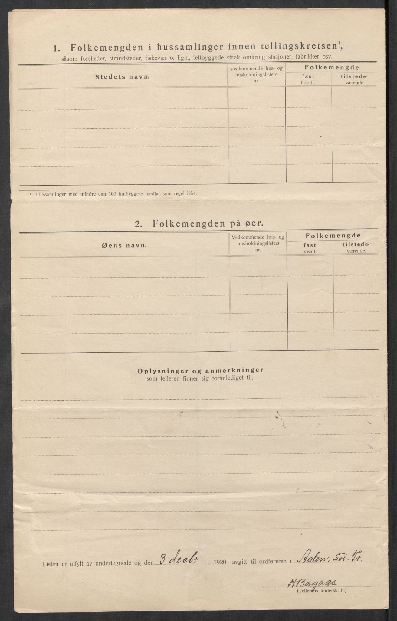 SAT, 1920 census for Ålen, 1920, p. 14