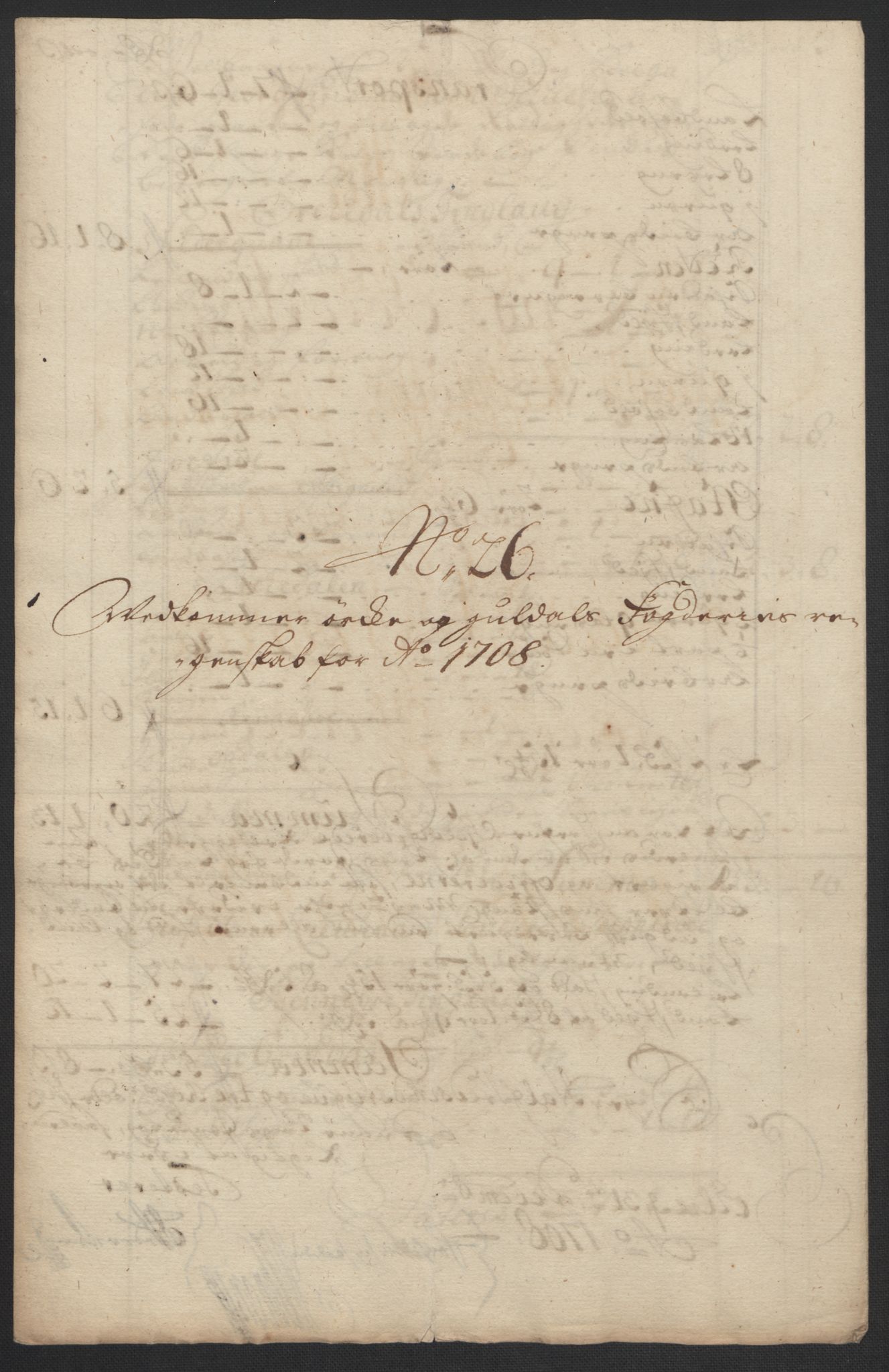 Rentekammeret inntil 1814, Reviderte regnskaper, Fogderegnskap, AV/RA-EA-4092/R60/L3958: Fogderegnskap Orkdal og Gauldal, 1708, p. 341