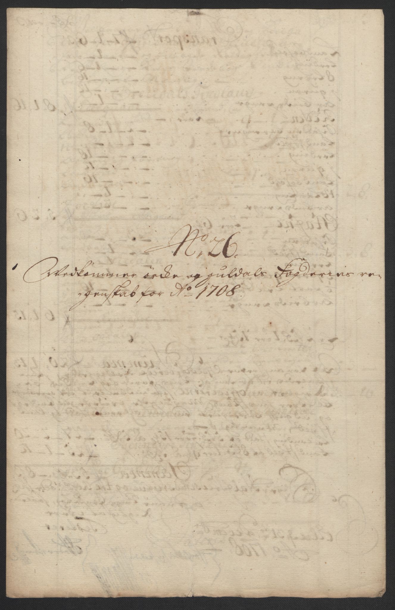 Rentekammeret inntil 1814, Reviderte regnskaper, Fogderegnskap, RA/EA-4092/R60/L3958: Fogderegnskap Orkdal og Gauldal, 1708, p. 341