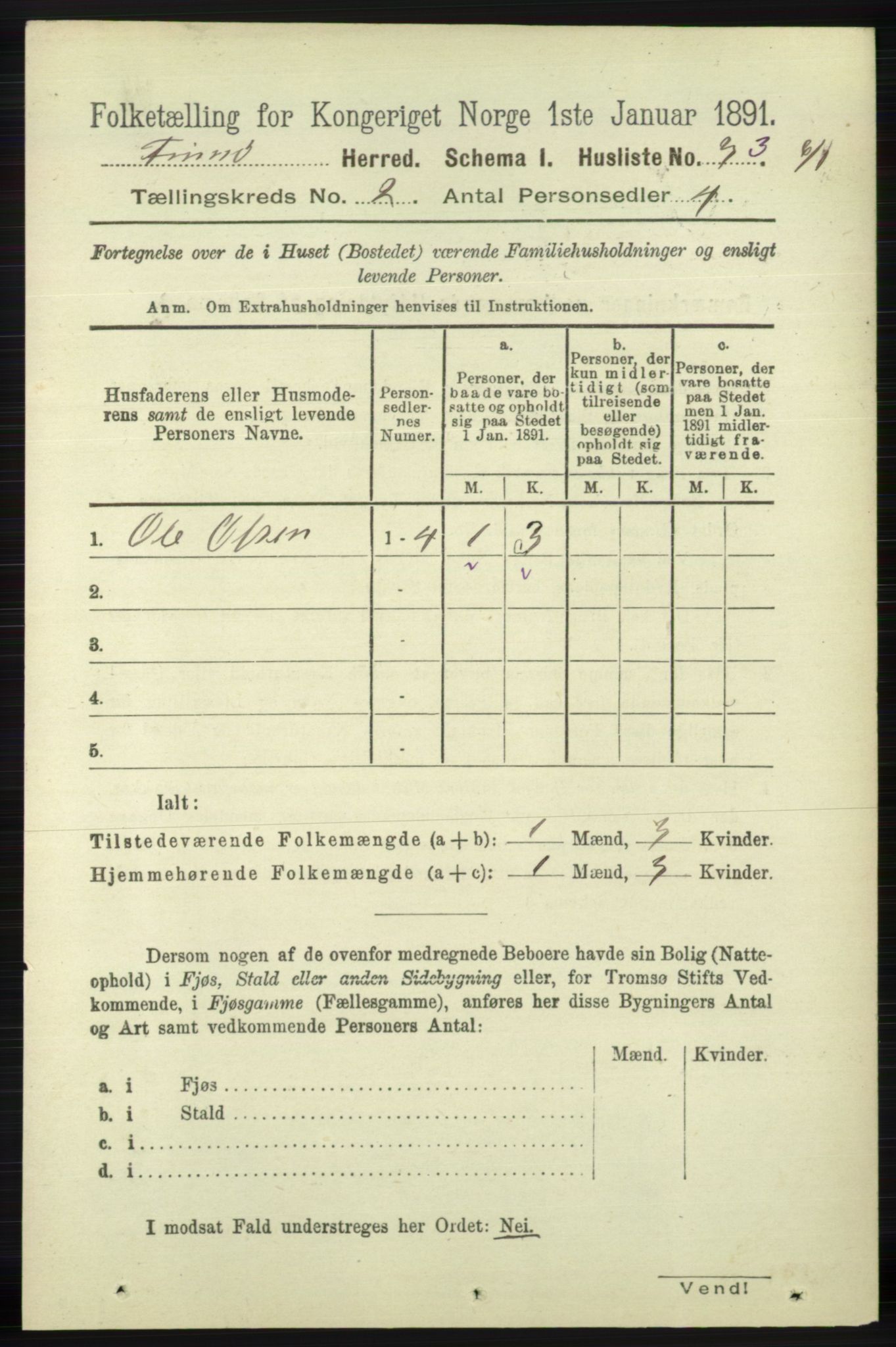 RA, 1891 census for 1141 Finnøy, 1891, p. 189