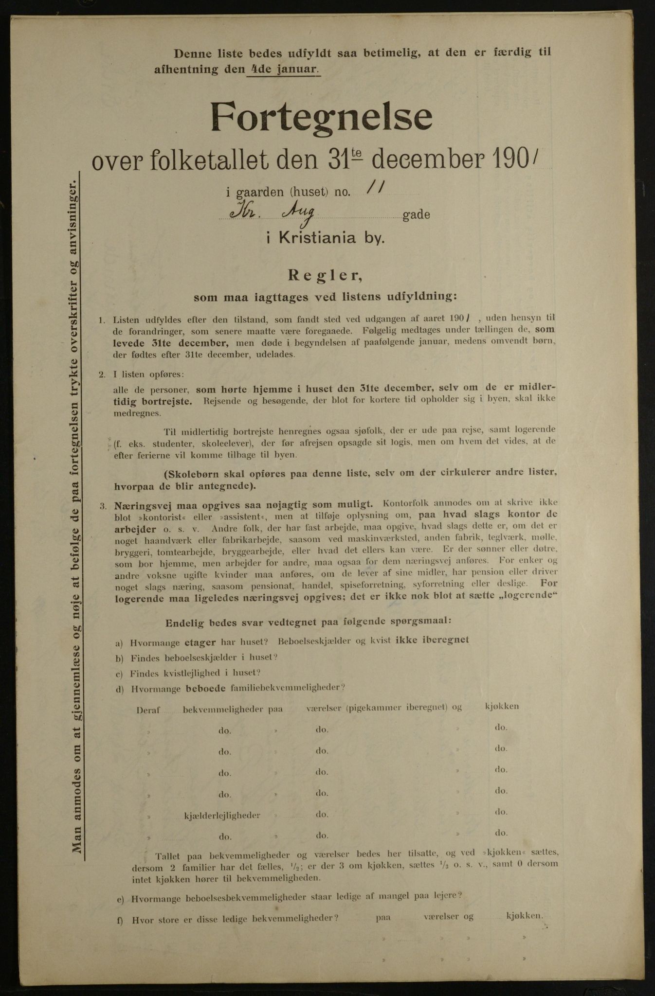 OBA, Municipal Census 1901 for Kristiania, 1901, p. 8308