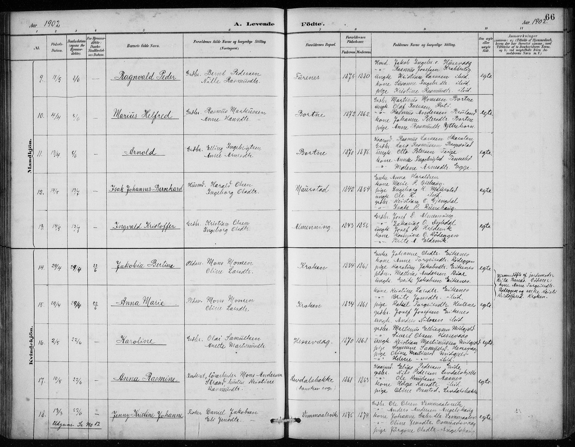 Davik sokneprestembete, AV/SAB-A-79701/H/Hab/Habc/L0002: Parish register (copy) no. C 2, 1889-1906, p. 66