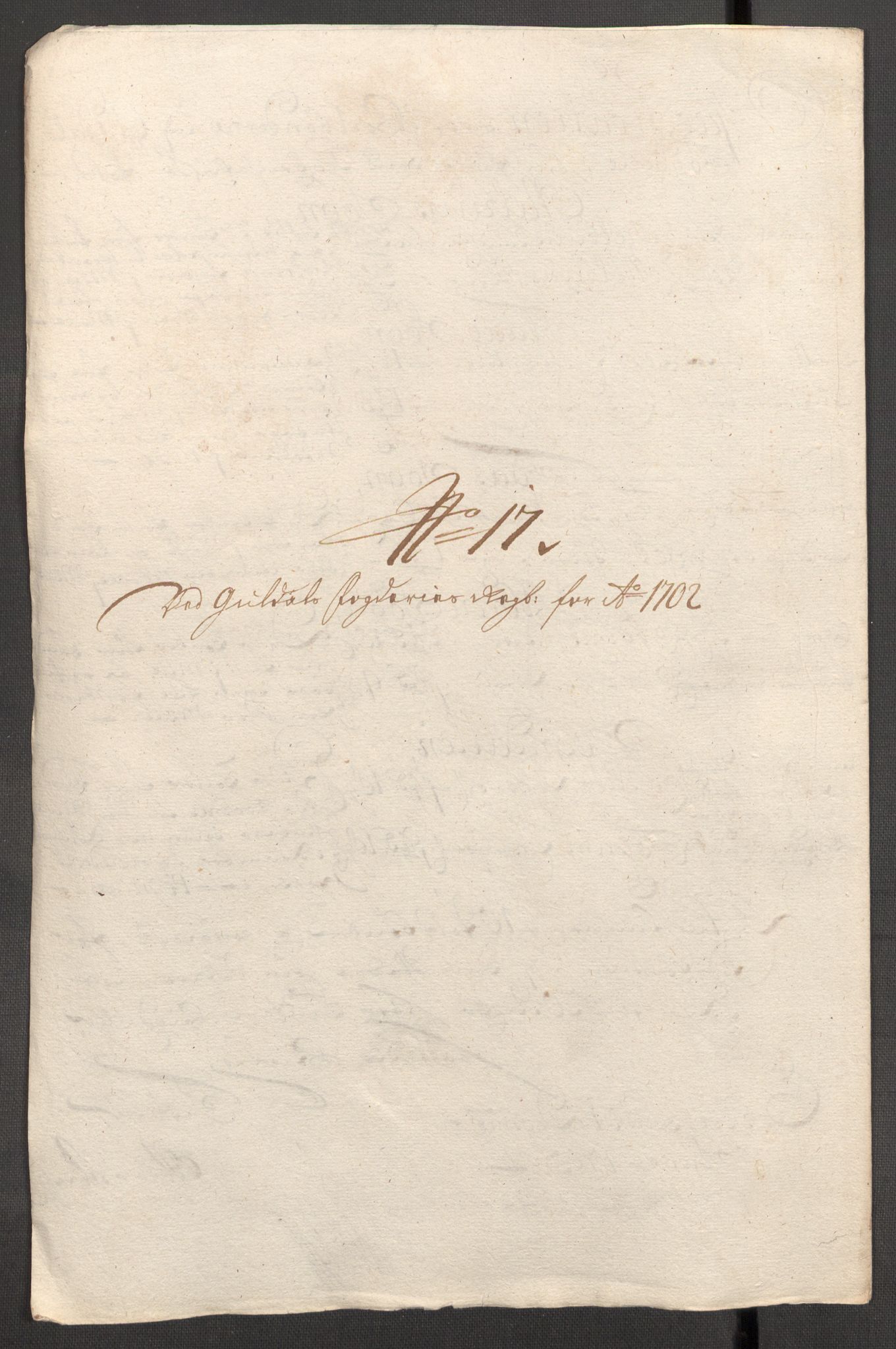 Rentekammeret inntil 1814, Reviderte regnskaper, Fogderegnskap, RA/EA-4092/R60/L3952: Fogderegnskap Orkdal og Gauldal, 1702, p. 345