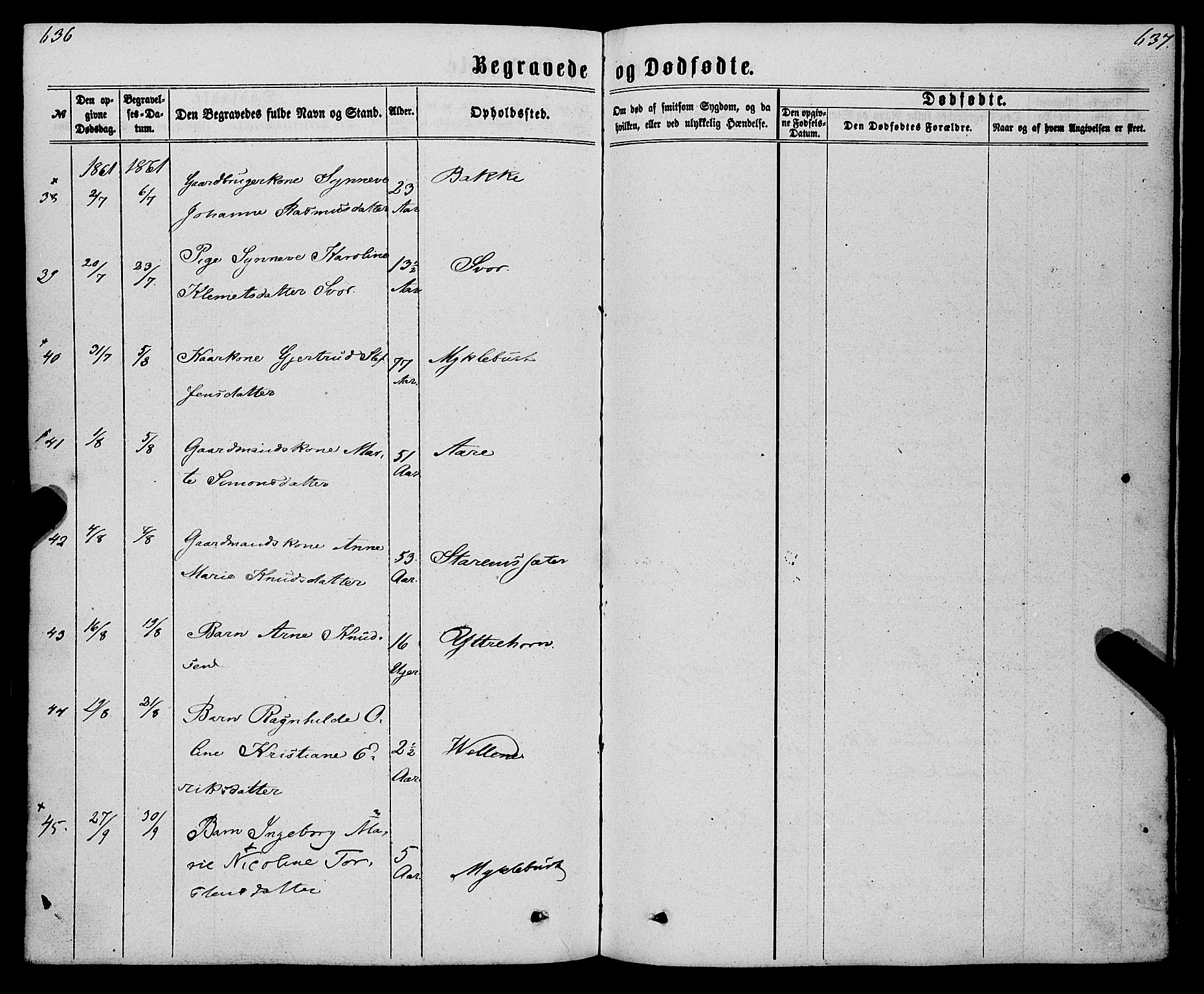 Eid sokneprestembete, AV/SAB-A-82301/H/Haa/Haaa/L0009: Parish register (official) no. A 9, 1861-1868, p. 636-637