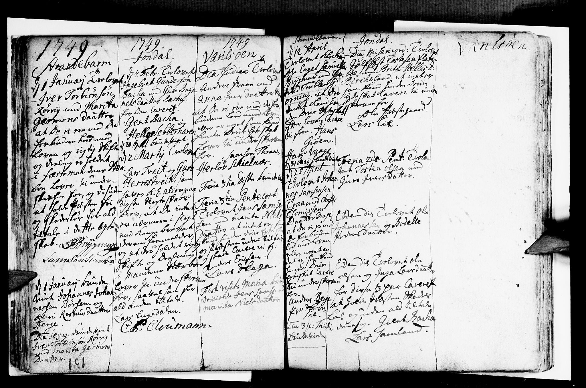 Strandebarm sokneprestembete, SAB/A-78401/H/Haa: Parish register (official) no. A 2 /1, 1727-1750, p. 131