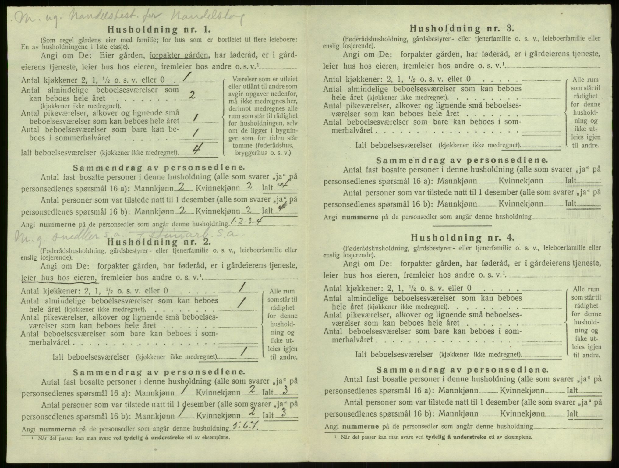 SAB, 1920 census for Alversund, 1920, p. 449