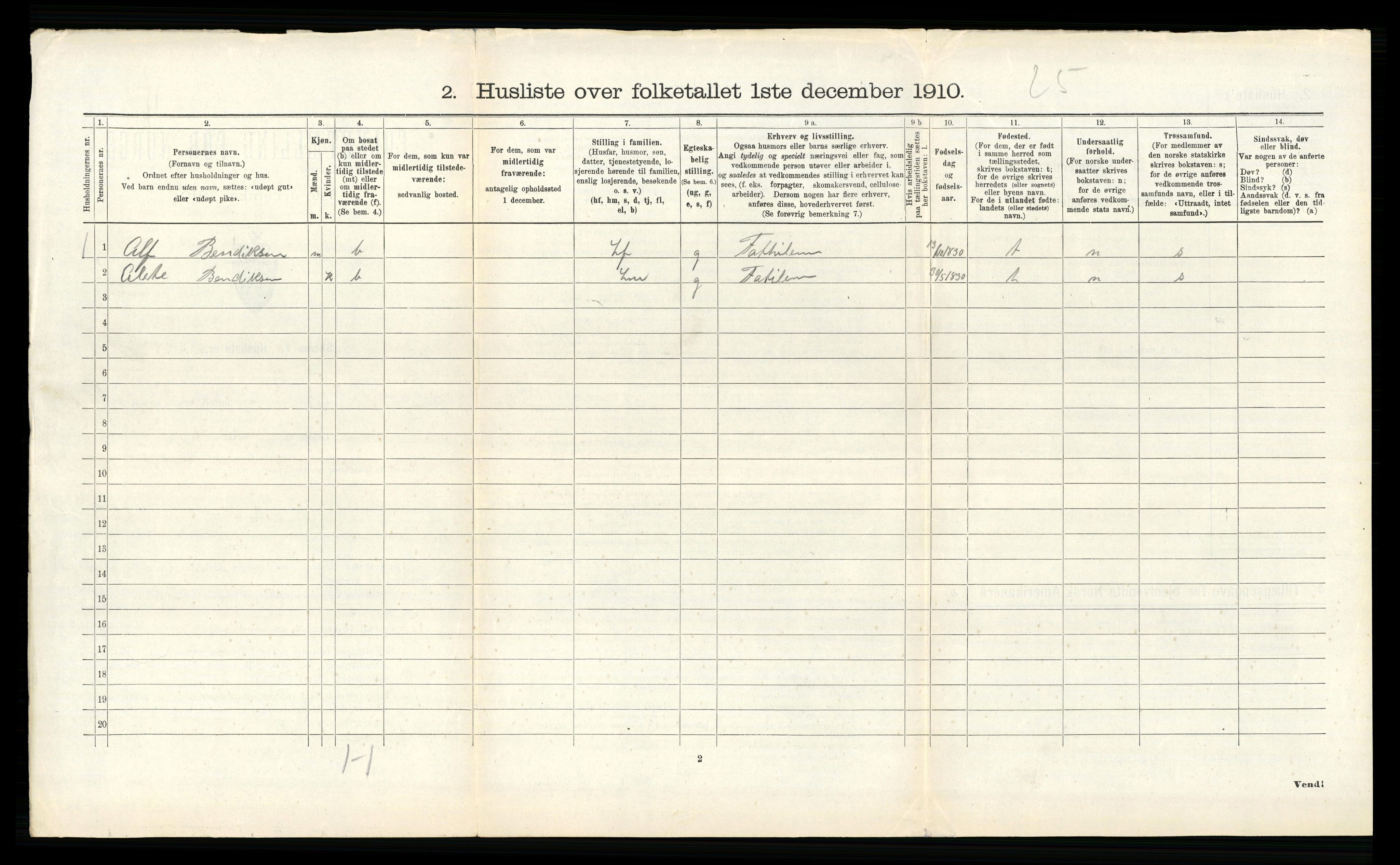 RA, 1910 census for Bodin, 1910, p. 360