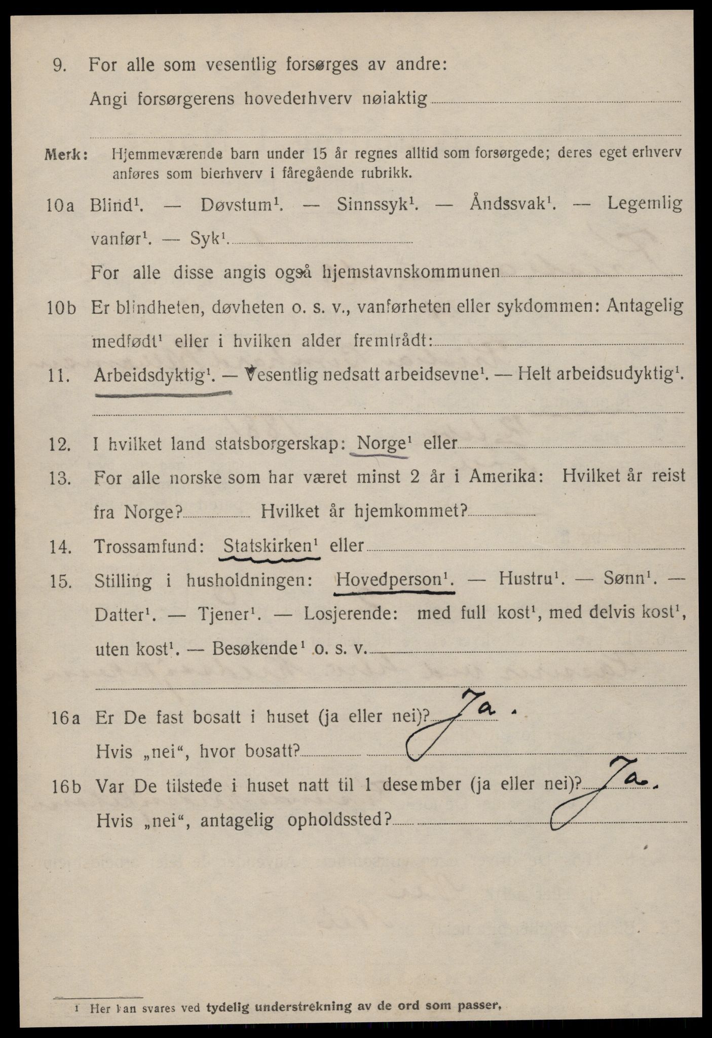 SAT, 1920 census for Kristiansund, 1920, p. 18046