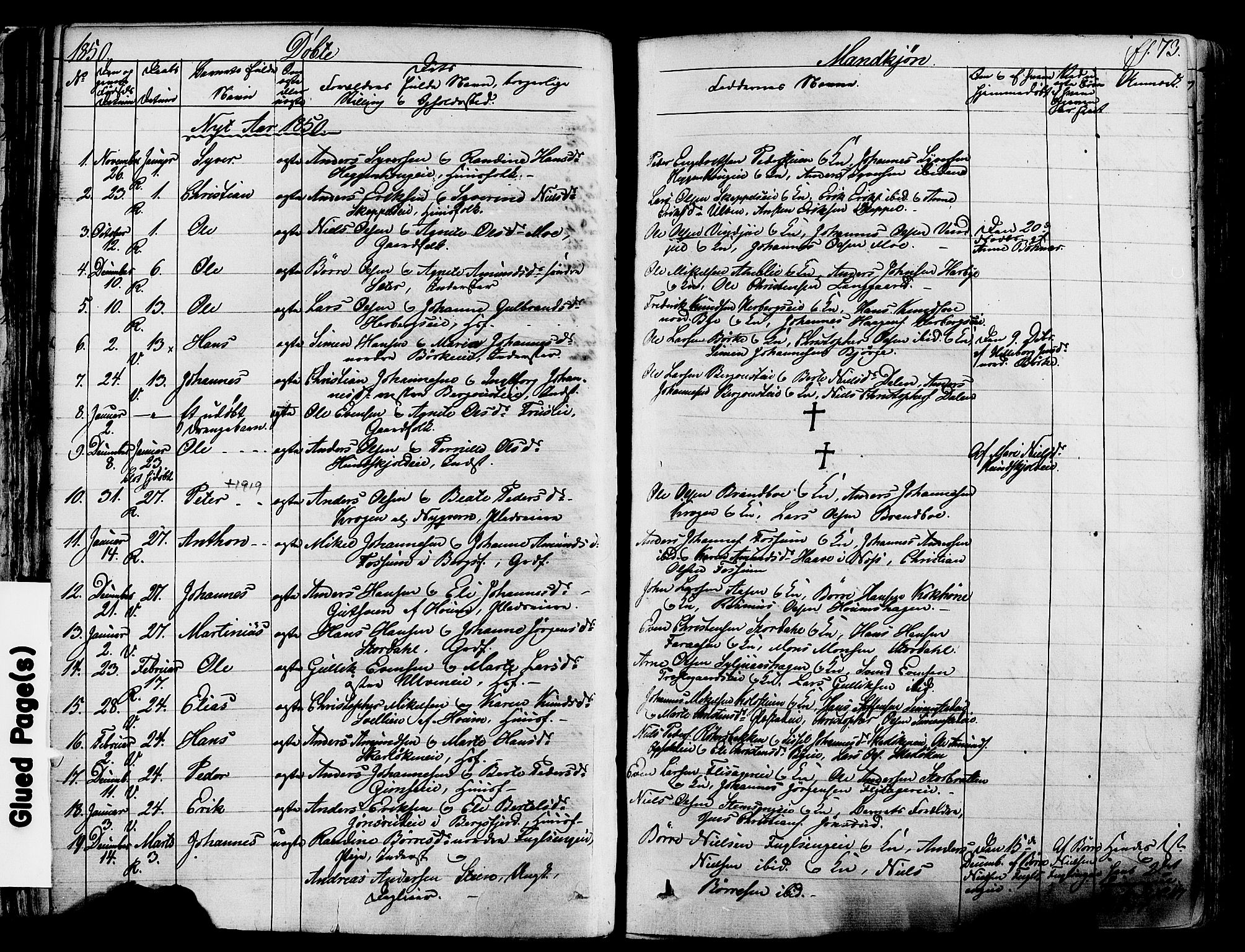 Ringsaker prestekontor, SAH/PREST-014/K/Ka/L0008: Parish register (official) no. 8, 1837-1850, p. 73