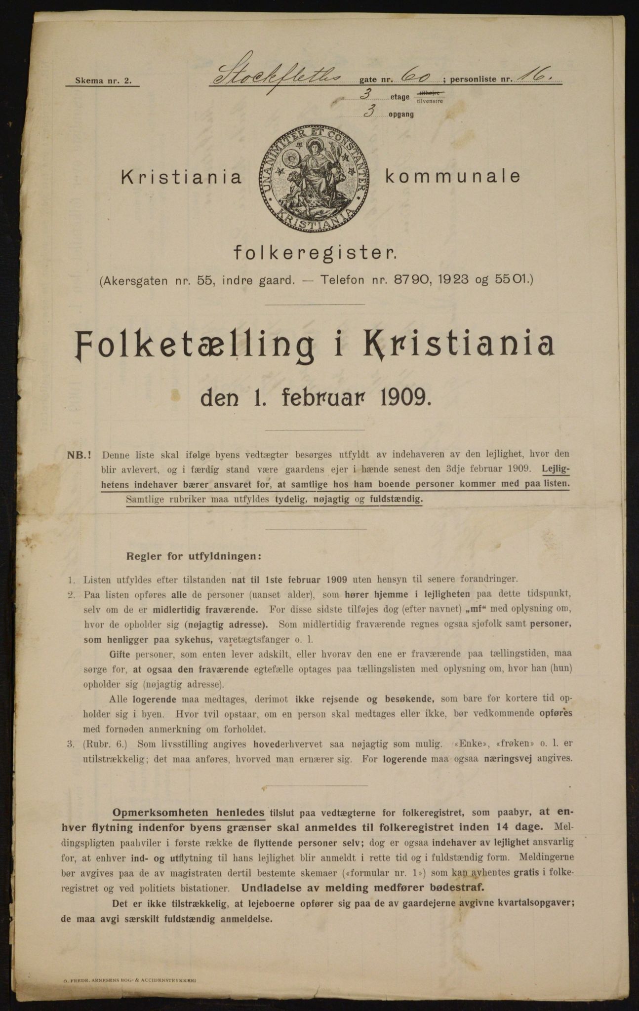 OBA, Municipal Census 1909 for Kristiania, 1909, p. 92578