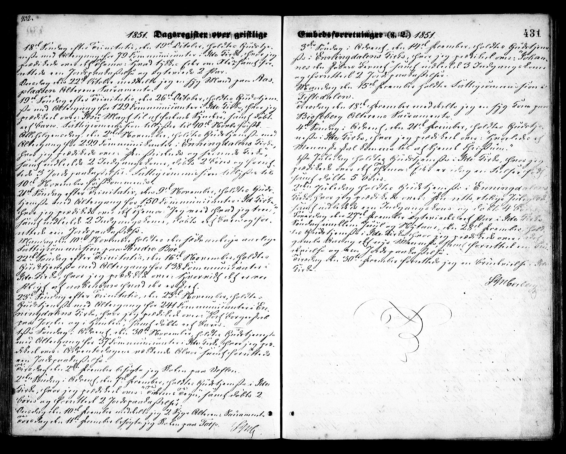 Idd prestekontor Kirkebøker, AV/SAO-A-10911/F/Fc/L0004b: Parish register (official) no. III 4B, 1848-1860, p. 431