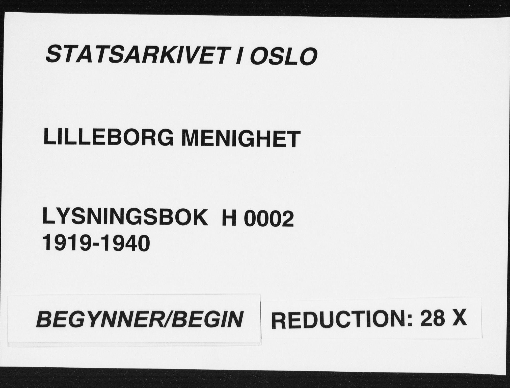 Lilleborg prestekontor Kirkebøker, AV/SAO-A-10343a/H/L0002: Banns register no. 2, 1919-1940