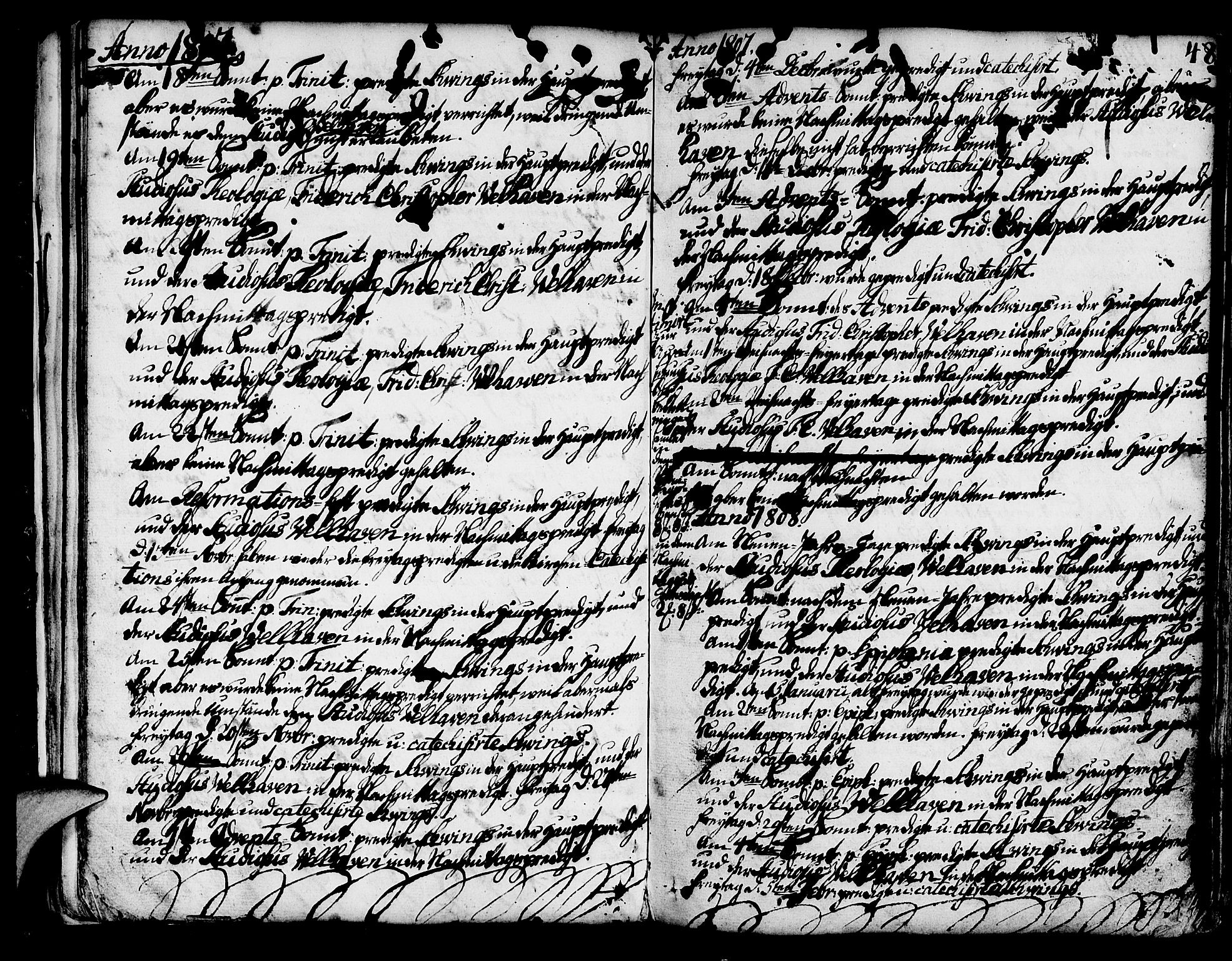 Mariakirken Sokneprestembete, AV/SAB-A-76901/H/Haa/L0003: Parish register (official) no. A 3, 1786-1815, p. 48