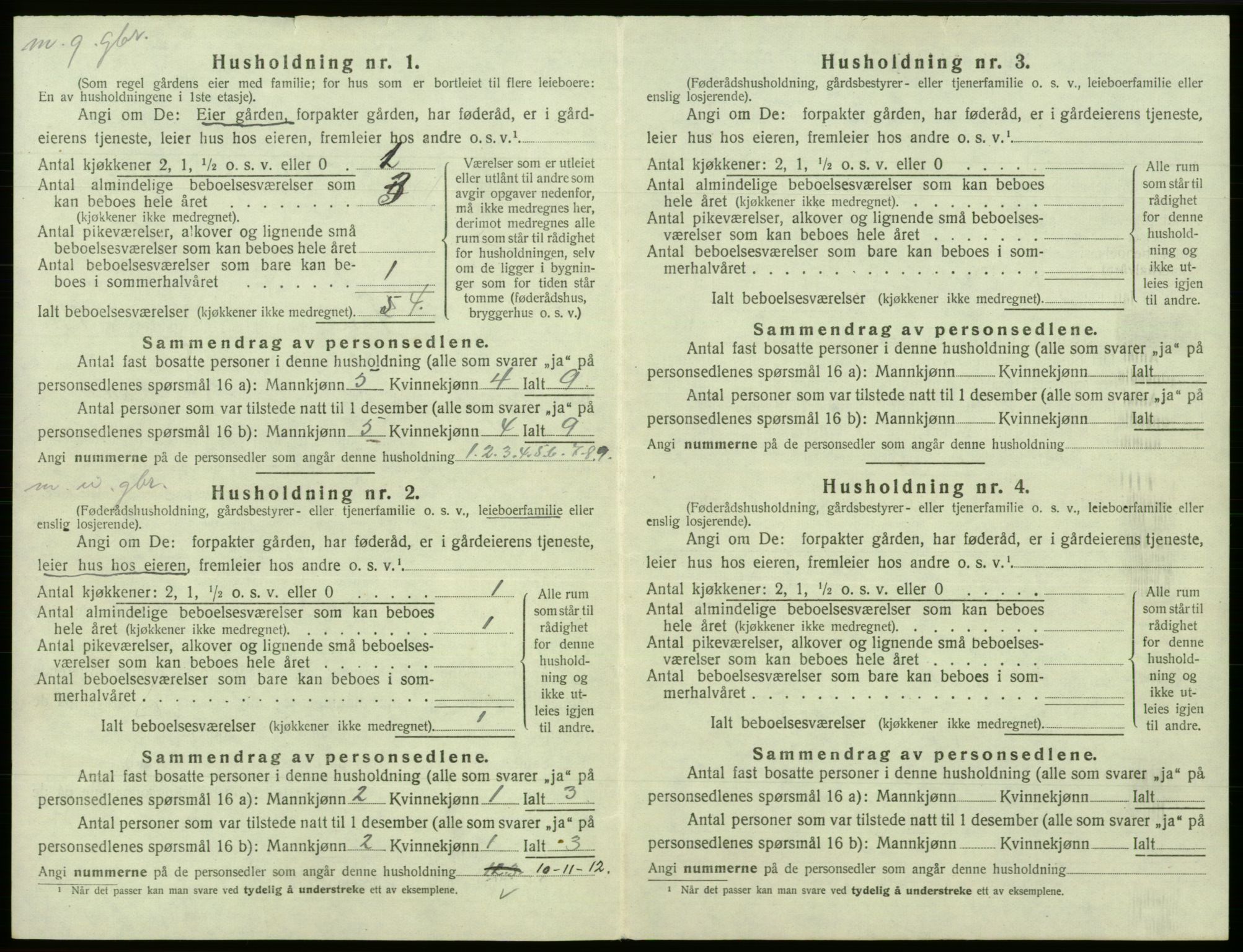 SAB, 1920 census for Fana, 1920, p. 2464