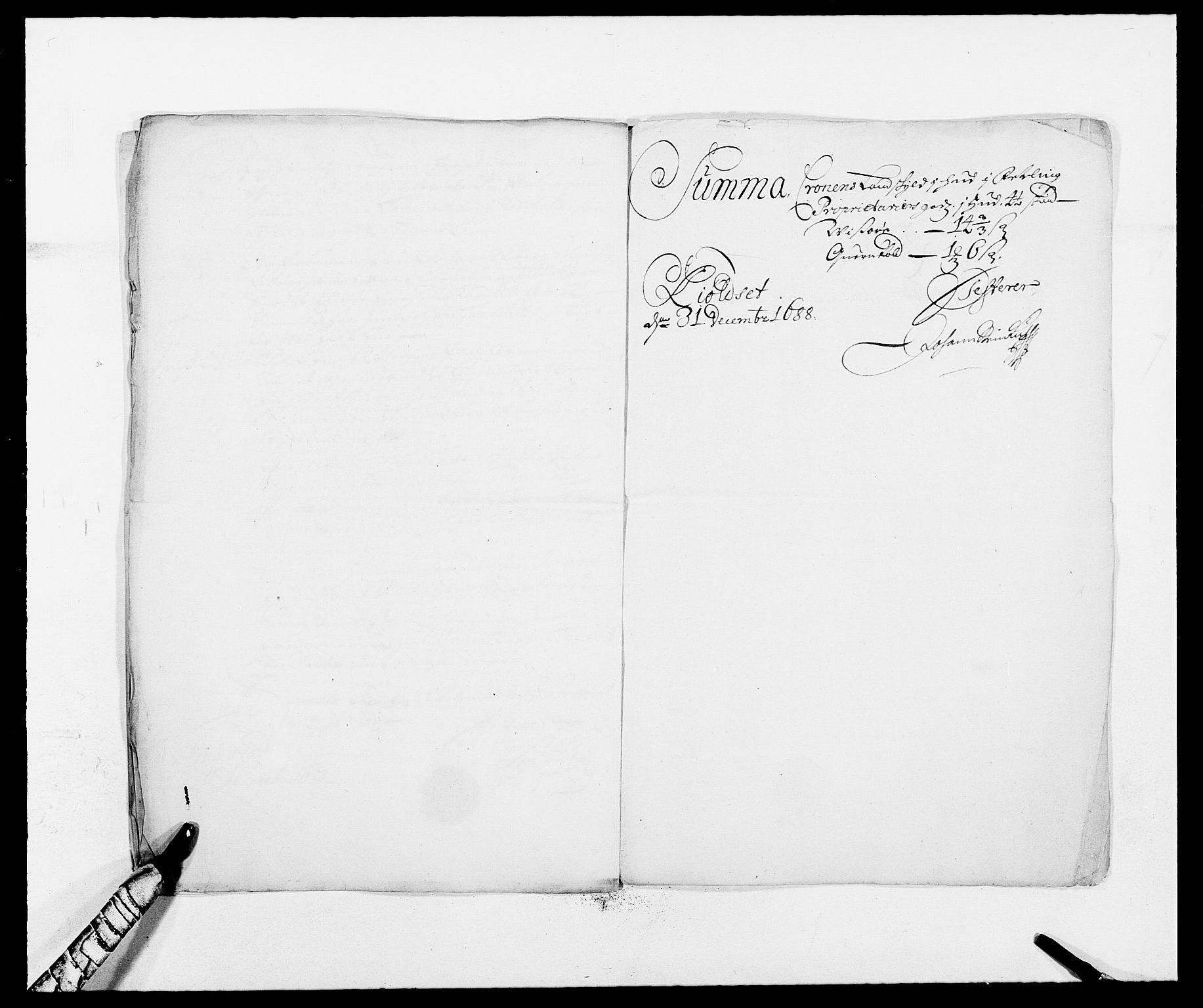Rentekammeret inntil 1814, Reviderte regnskaper, Fogderegnskap, RA/EA-4092/R13/L0825: Fogderegnskap Solør, Odal og Østerdal, 1688, p. 130