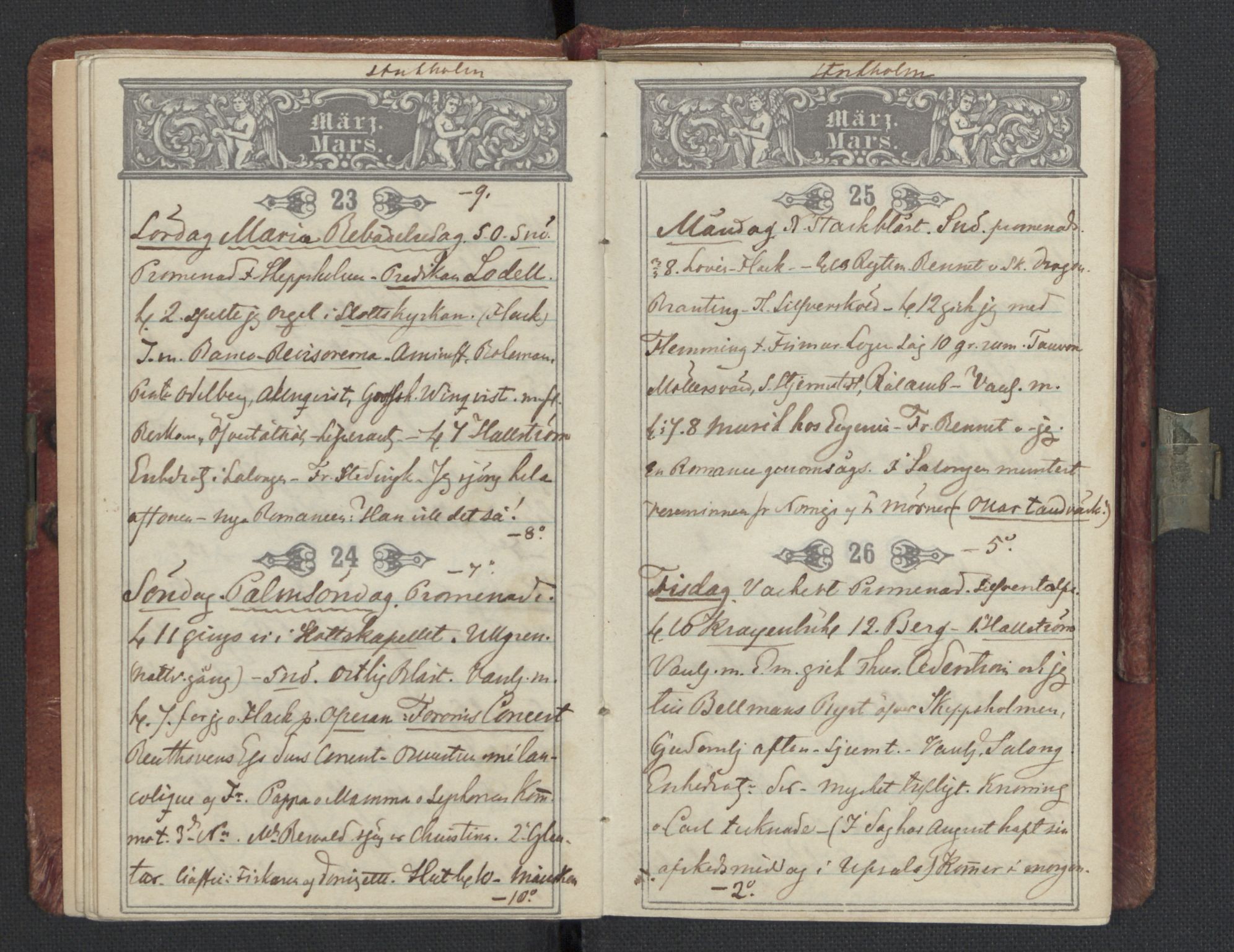 Bernadotte, AV/RA-PA-0318/F/L0001/0003: Privat materiale fra Bernadottefamilien / Dagbok, 1850, p. 29