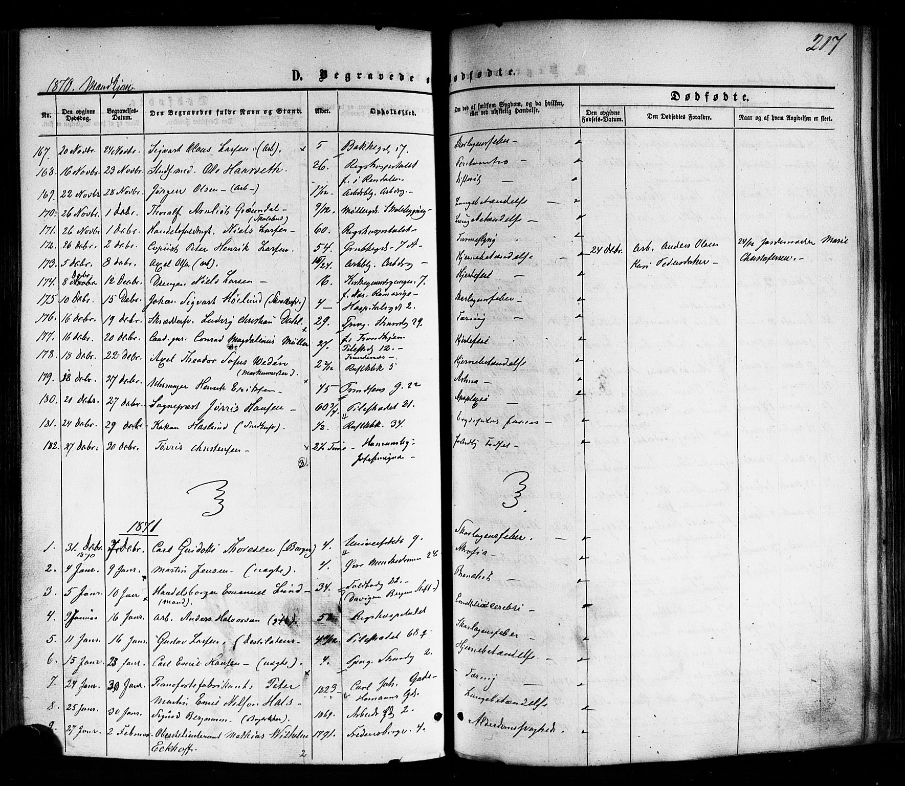 Trefoldighet prestekontor Kirkebøker, SAO/A-10882/F/Fd/L0001: Parish register (official) no. IV 1, 1858-1877, p. 217