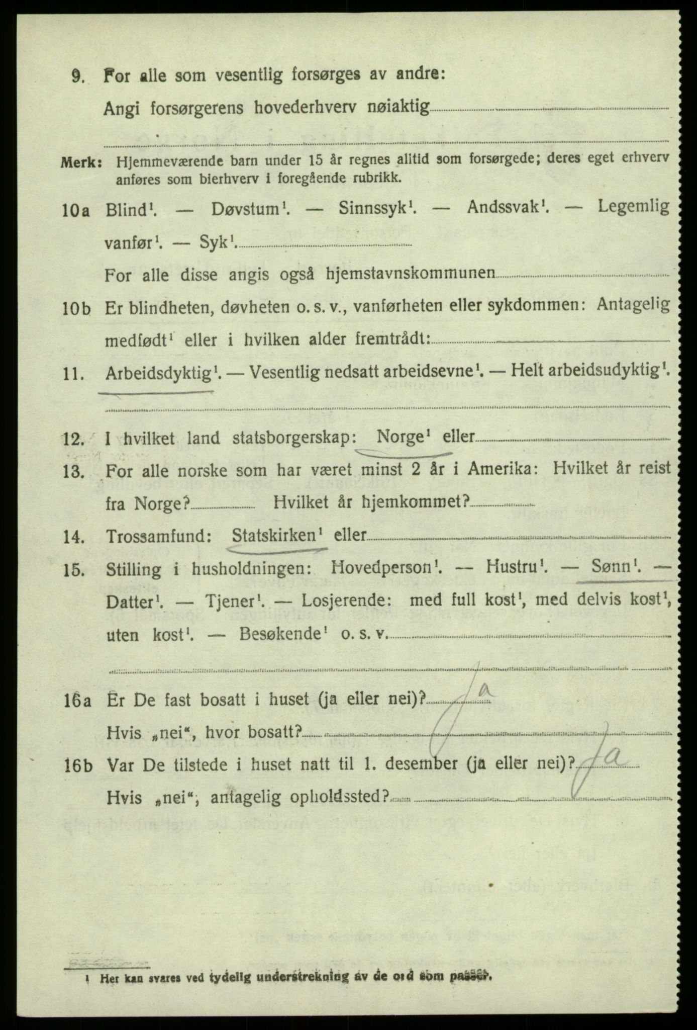 SAB, 1920 census for Odda, 1920, p. 10780