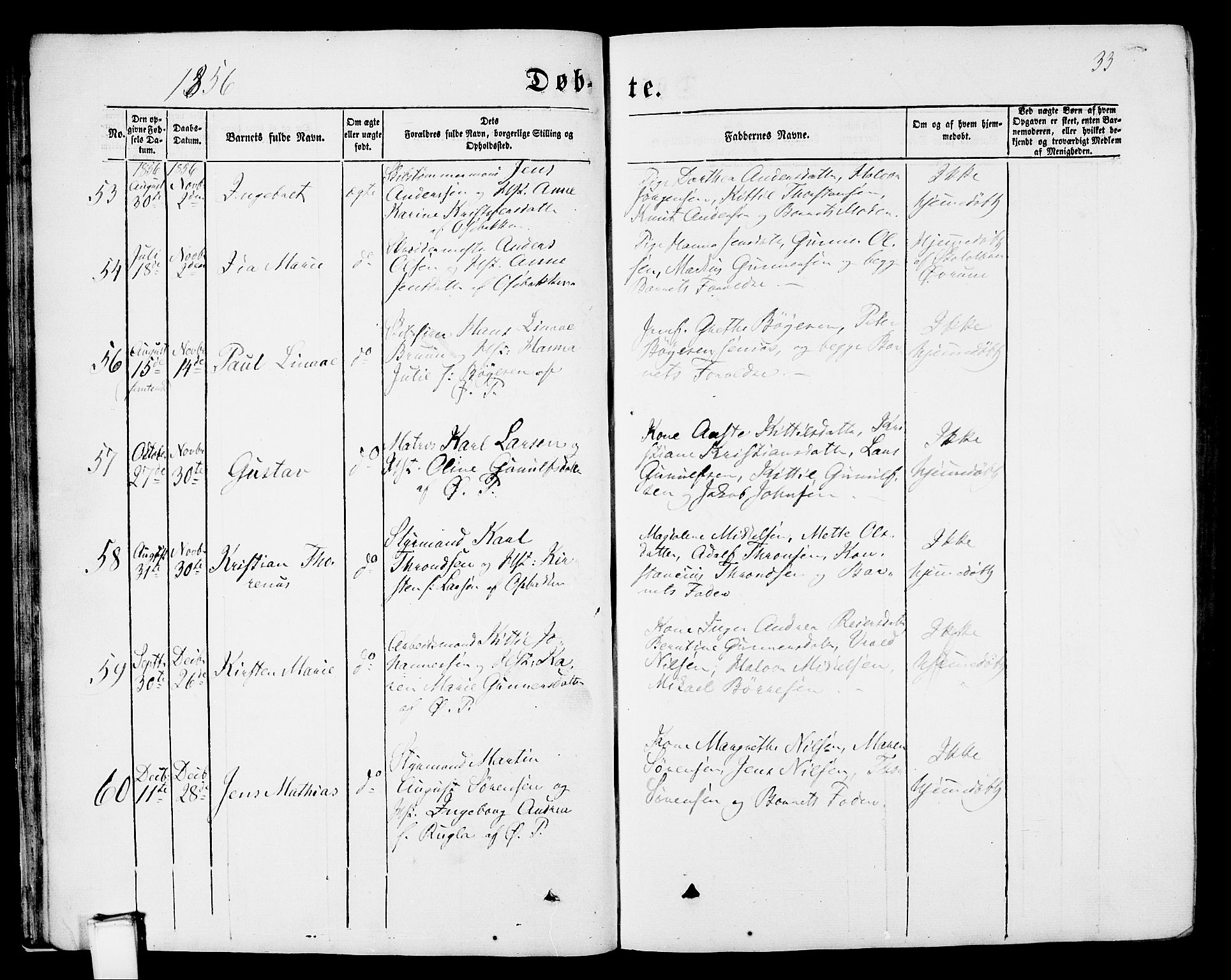 Porsgrunn kirkebøker , SAKO/A-104/G/Gb/L0004: Parish register (copy) no. II 4, 1853-1882, p. 33