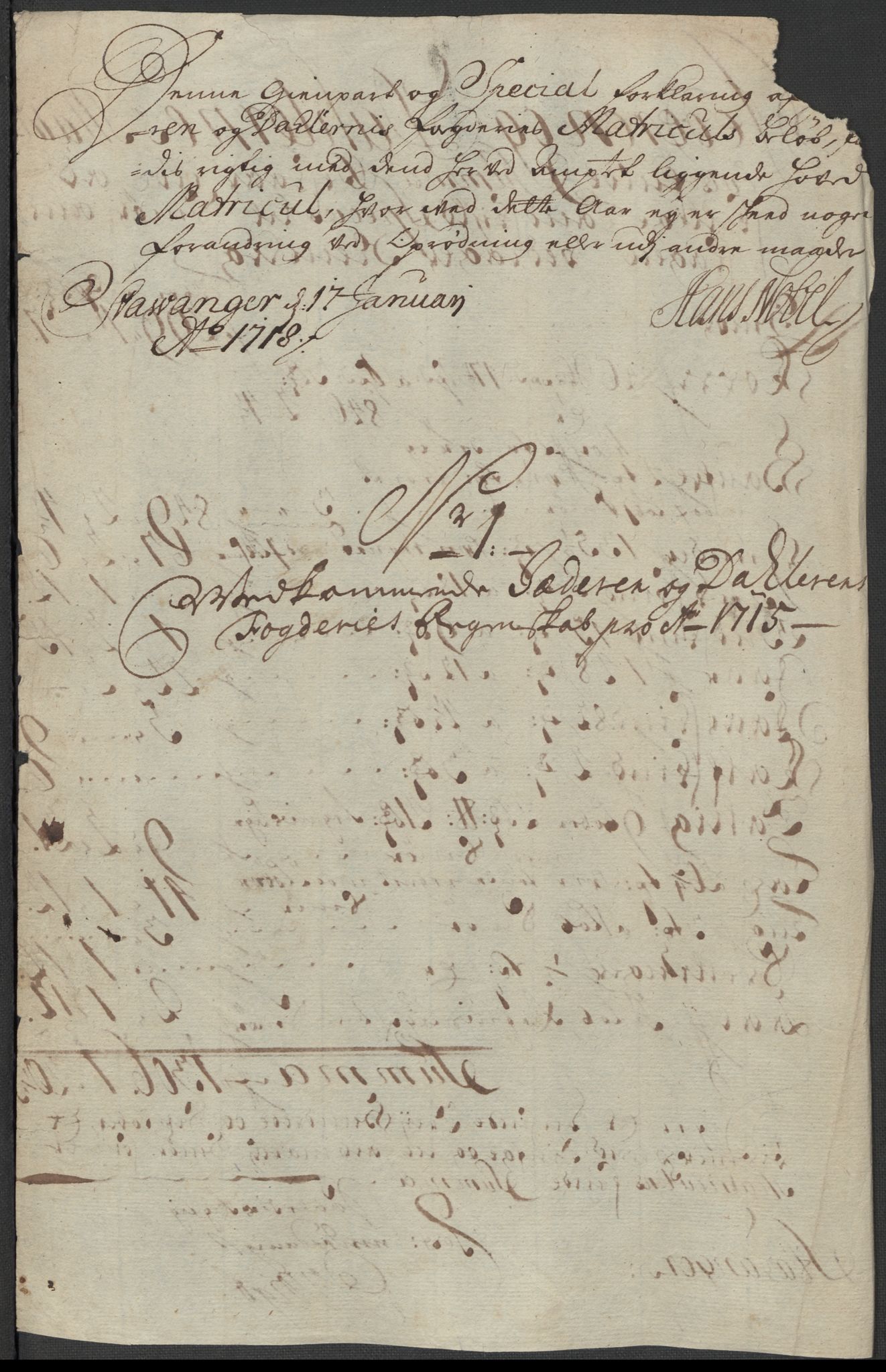 Rentekammeret inntil 1814, Reviderte regnskaper, Fogderegnskap, AV/RA-EA-4092/R46/L2740: Fogderegnskap Jæren og Dalane, 1715-1716, p. 28