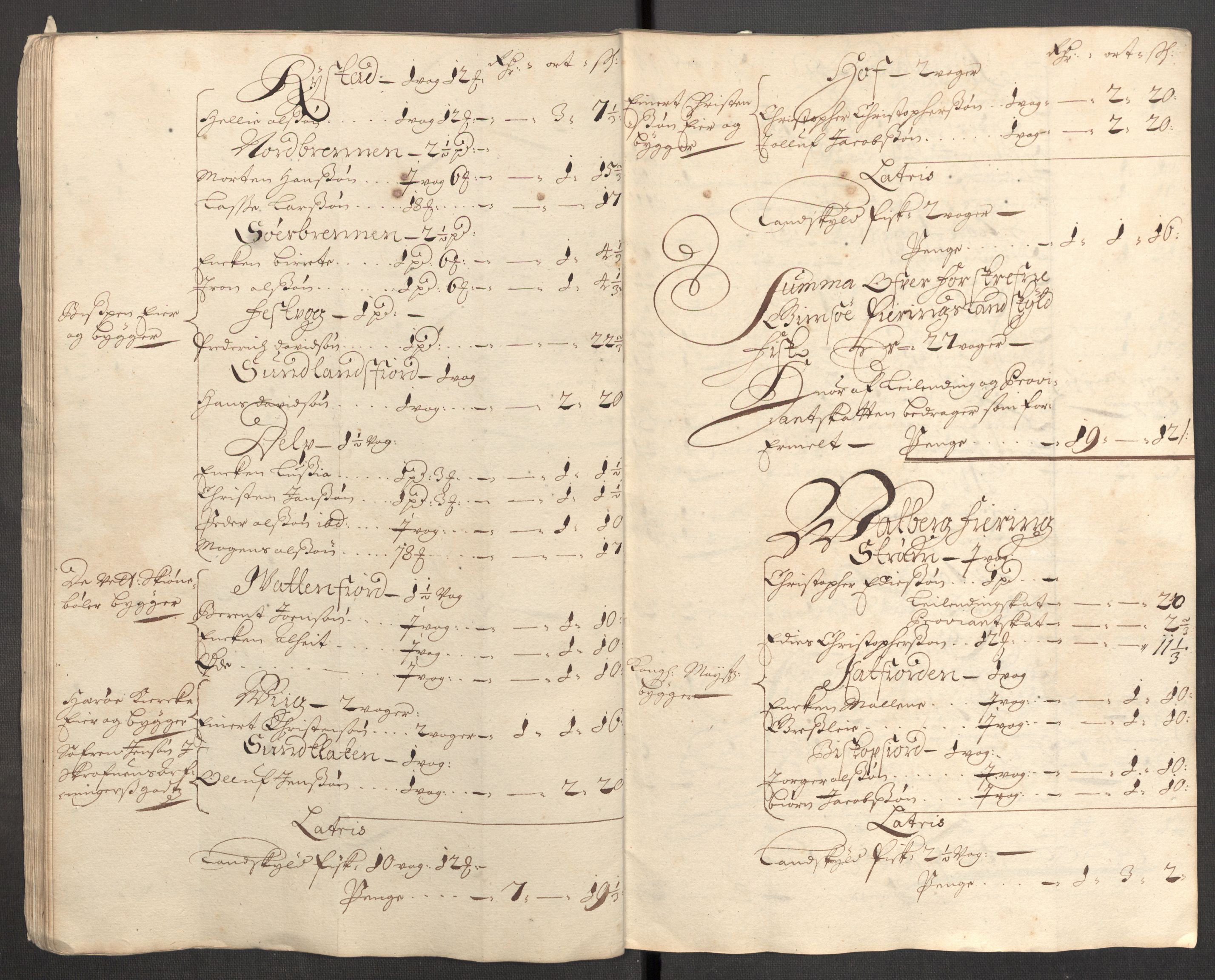 Rentekammeret inntil 1814, Reviderte regnskaper, Fogderegnskap, AV/RA-EA-4092/R67/L4678: Fogderegnskap Vesterålen, Andenes og Lofoten, 1696-1708, p. 217