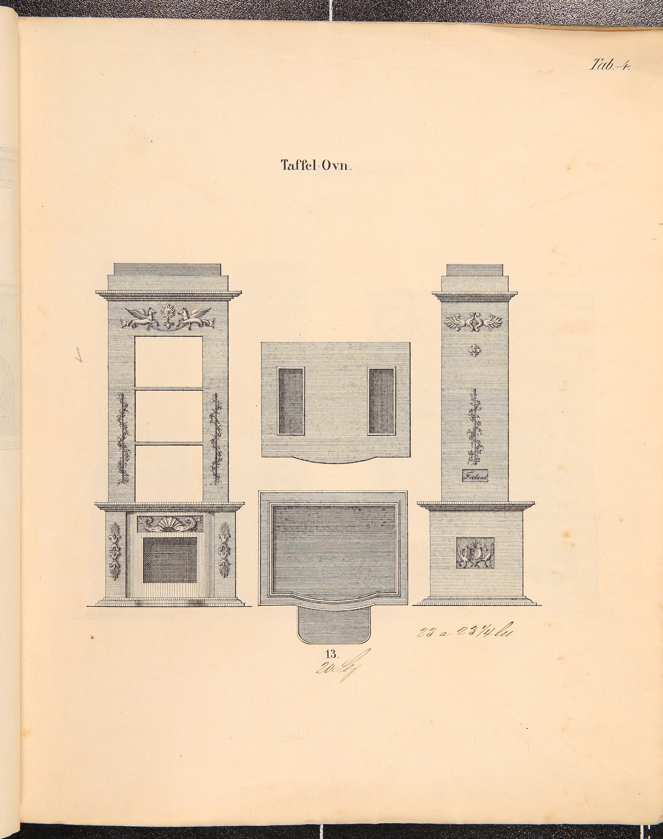 Næs Jernverksmuseets samling av historiske ovnskataloger, NESJ/NJM-006/01/L0013: Tegninger af Frolands Jernverks Ovne, 1833