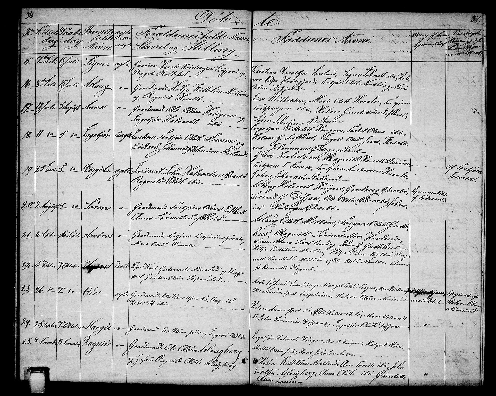 Hjartdal kirkebøker, SAKO/A-270/G/Ga/L0002: Parish register (copy) no. I 2, 1854-1888, p. 36-37