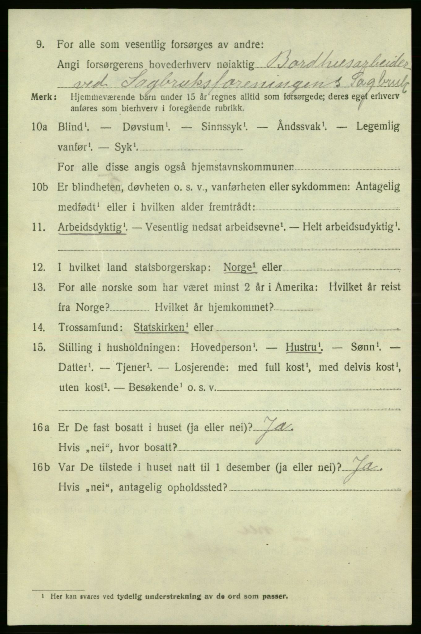 SAO, 1920 census for Fredrikshald, 1920, p. 14079