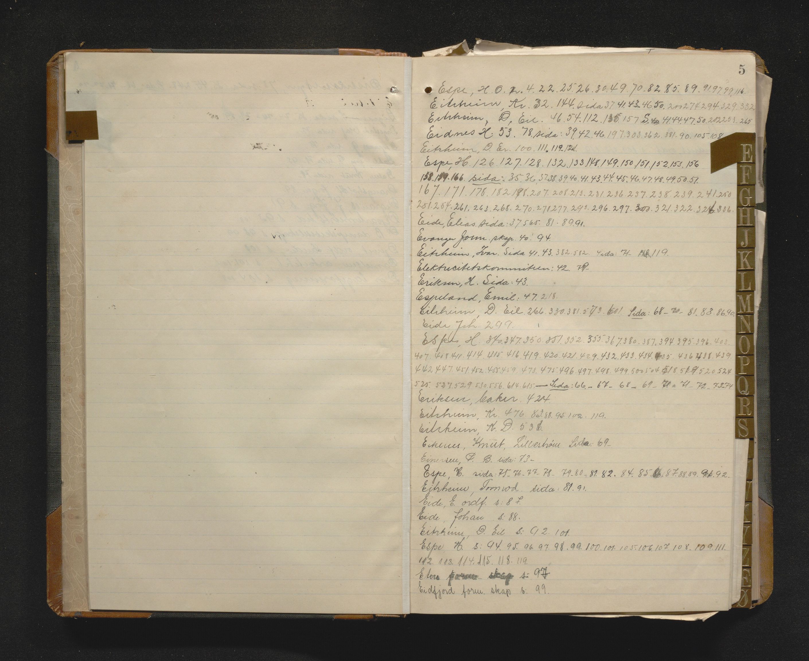 Odda kommune. Formannskapet, IKAH/1228-021/C/Ca/L0003: Postjournal, utgåande skriv, 1914-1918